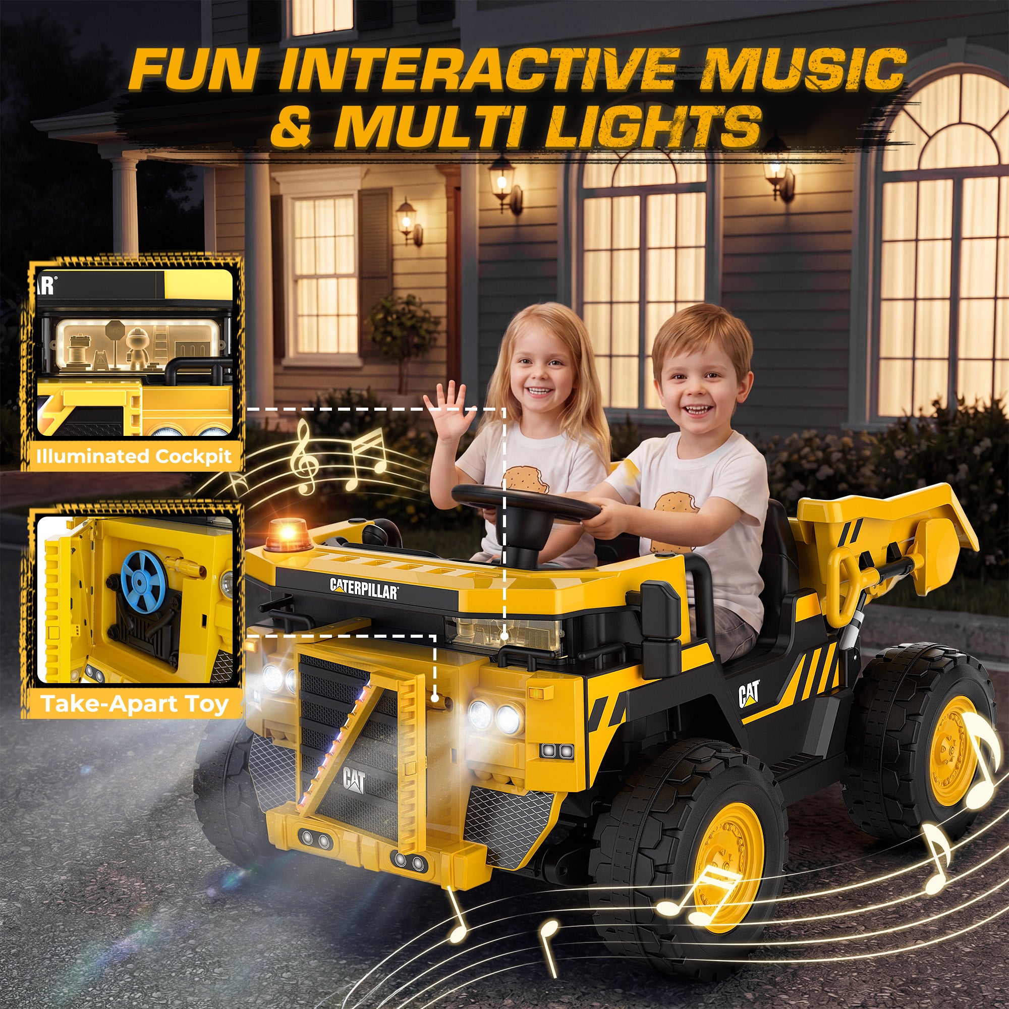 24V CAT Licensed Ride-On Dump Truck 797F