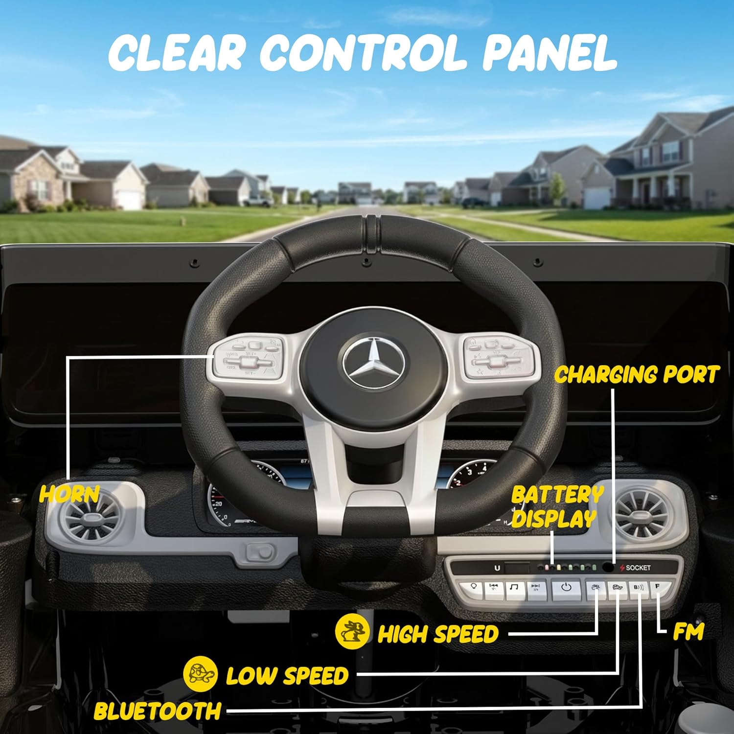 12V Licensed Mercedes-Benz G63 G-Wagon Ride-On-black