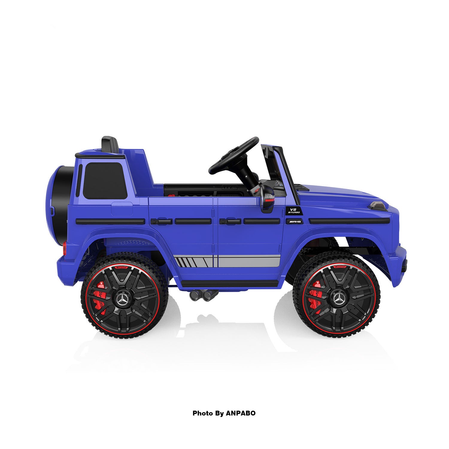 12V 2-Seater Mercedes-Benz Licensed G63 Kids Ride On Car/SUV with Remote Control-blue