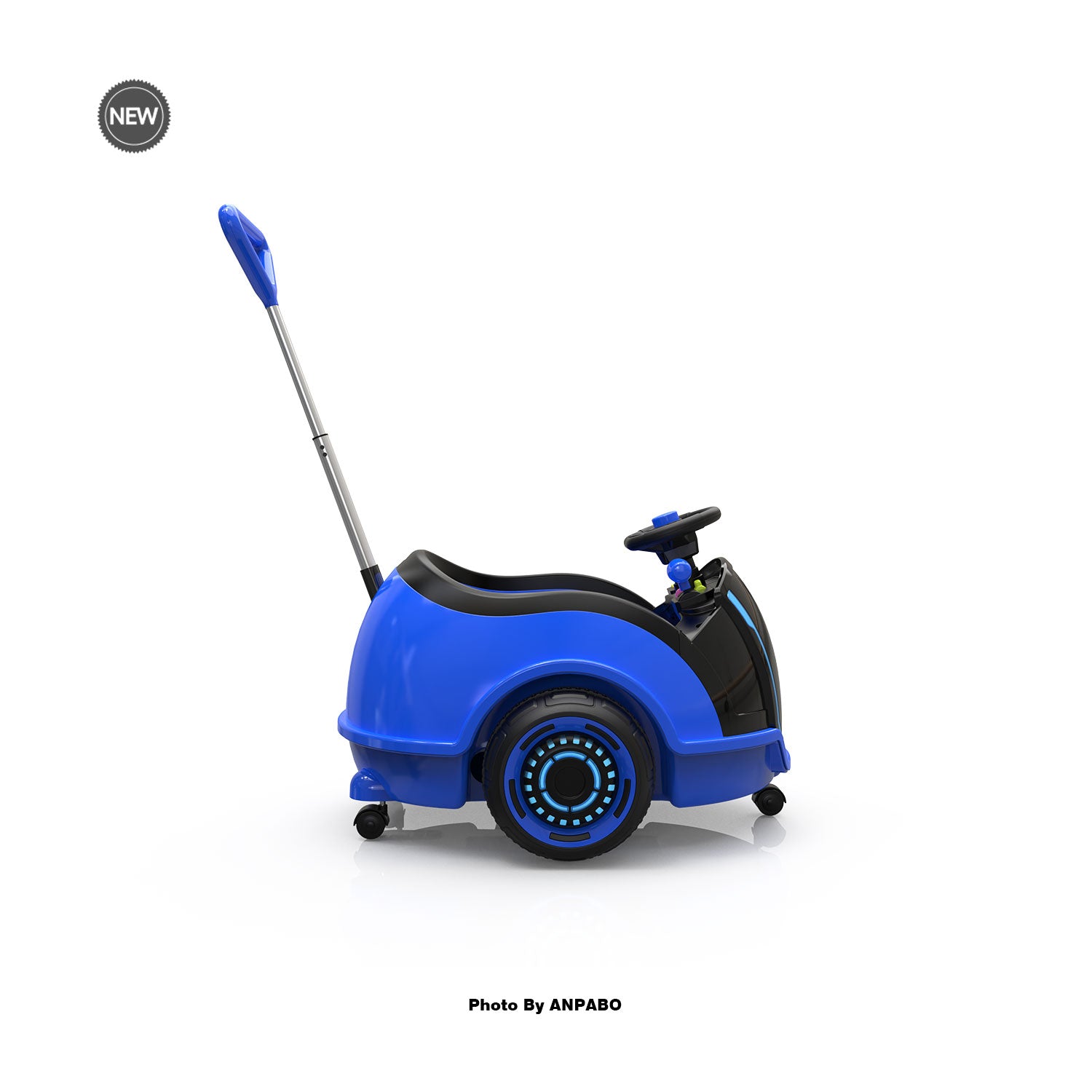 12V 3-In-1 Ride On Car Designed to Grow With Your Child-blue