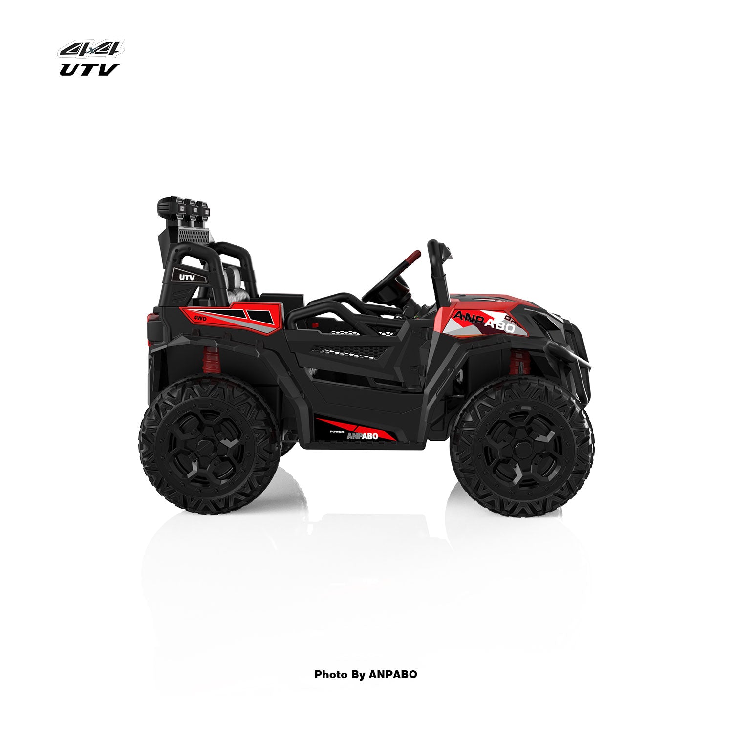 24V ANPABO Direct Terrain Ride-On Buggy with Remote-Max-R 24V 4WD UTV -red
