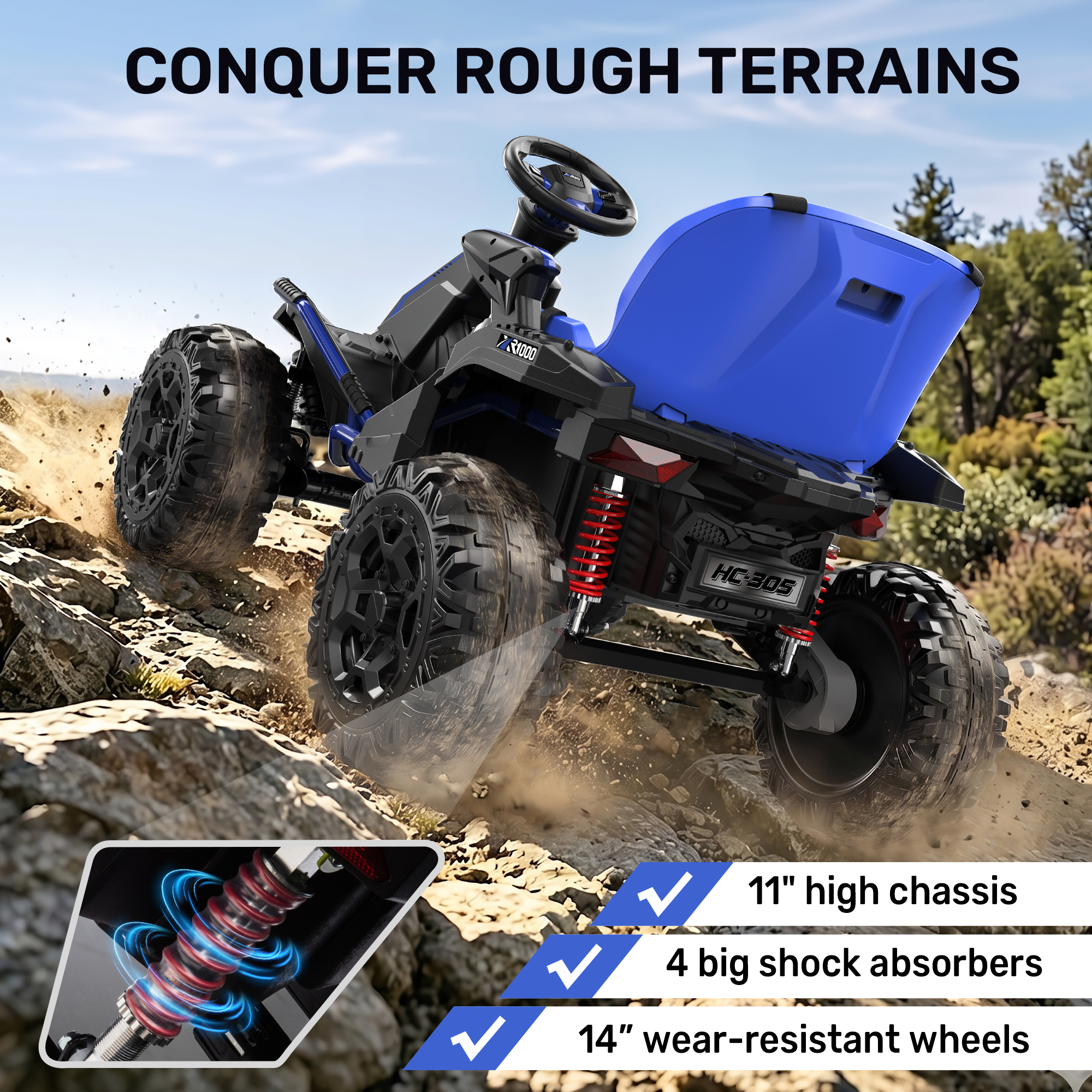 24V 4x200W 4WD Ride-On Buggy