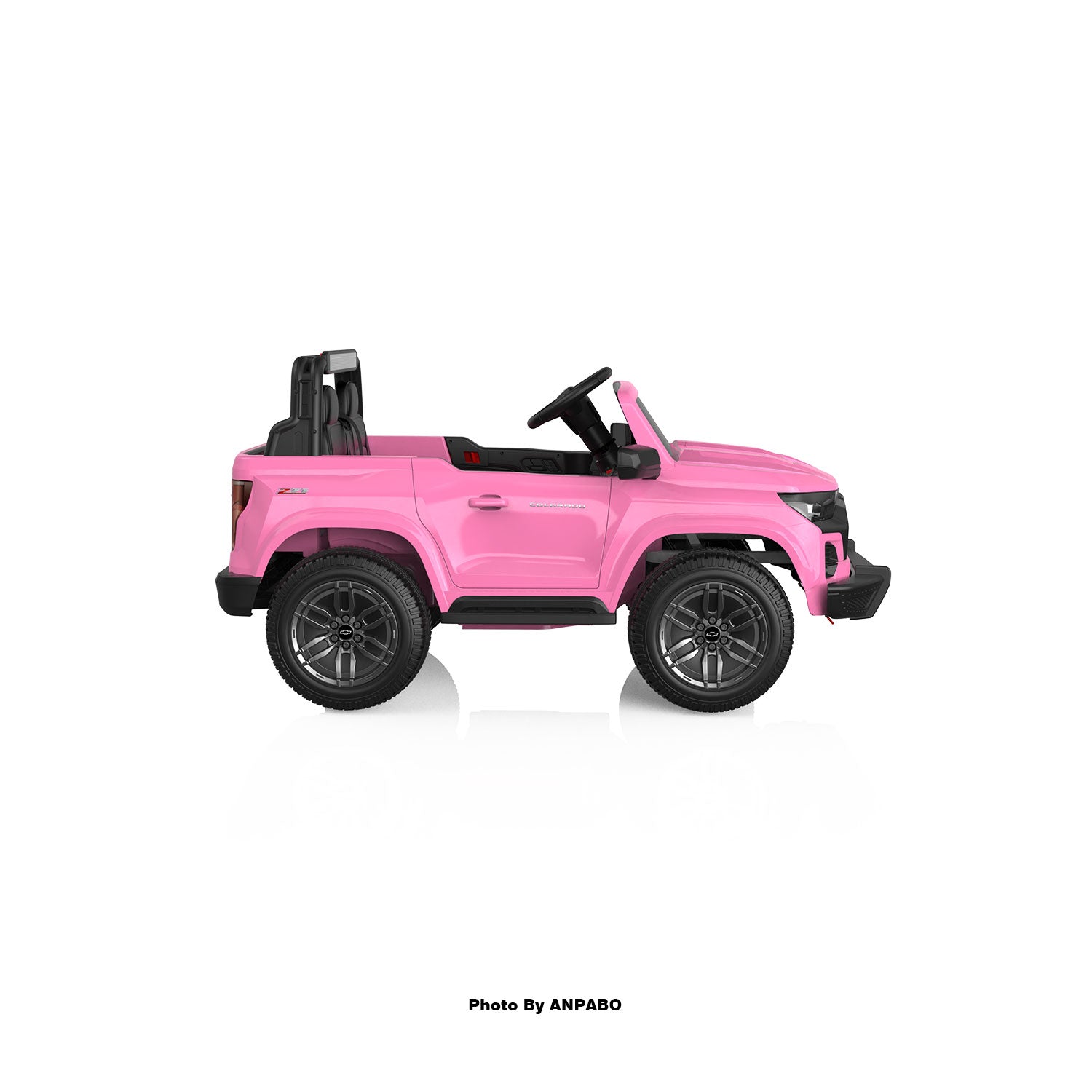 24V Licensed Chevrolet Colorado 2-Seater Kids Ride On Truck-pink