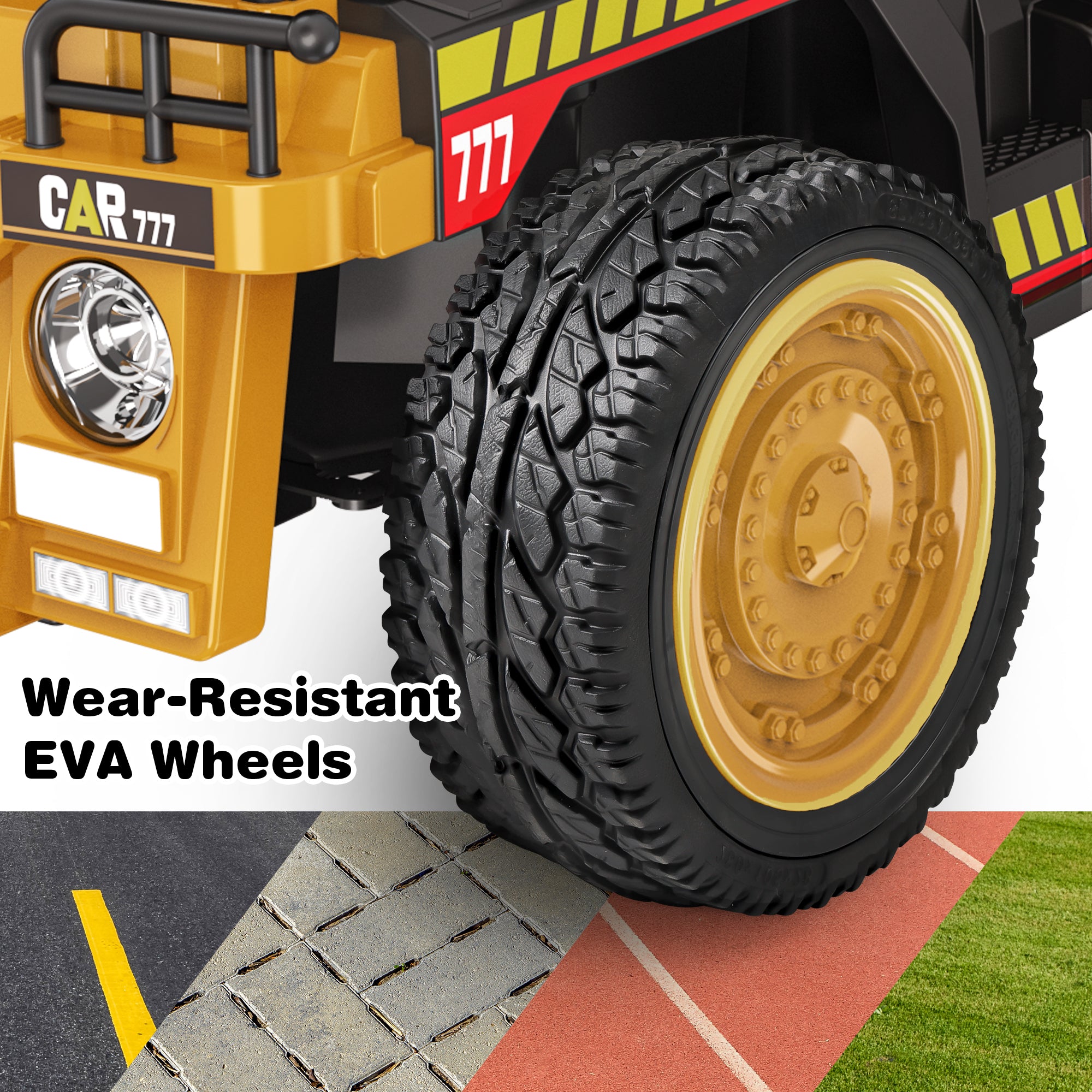 Licensed Caterpillar 24V Ride-on Dump Truck with Remote-yellow