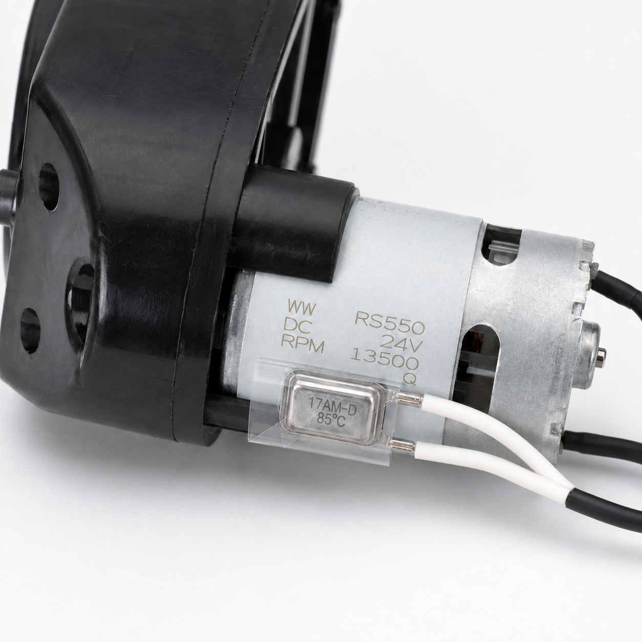 24V RS550 WW-1D Gearbox Motor with Thermal Protector