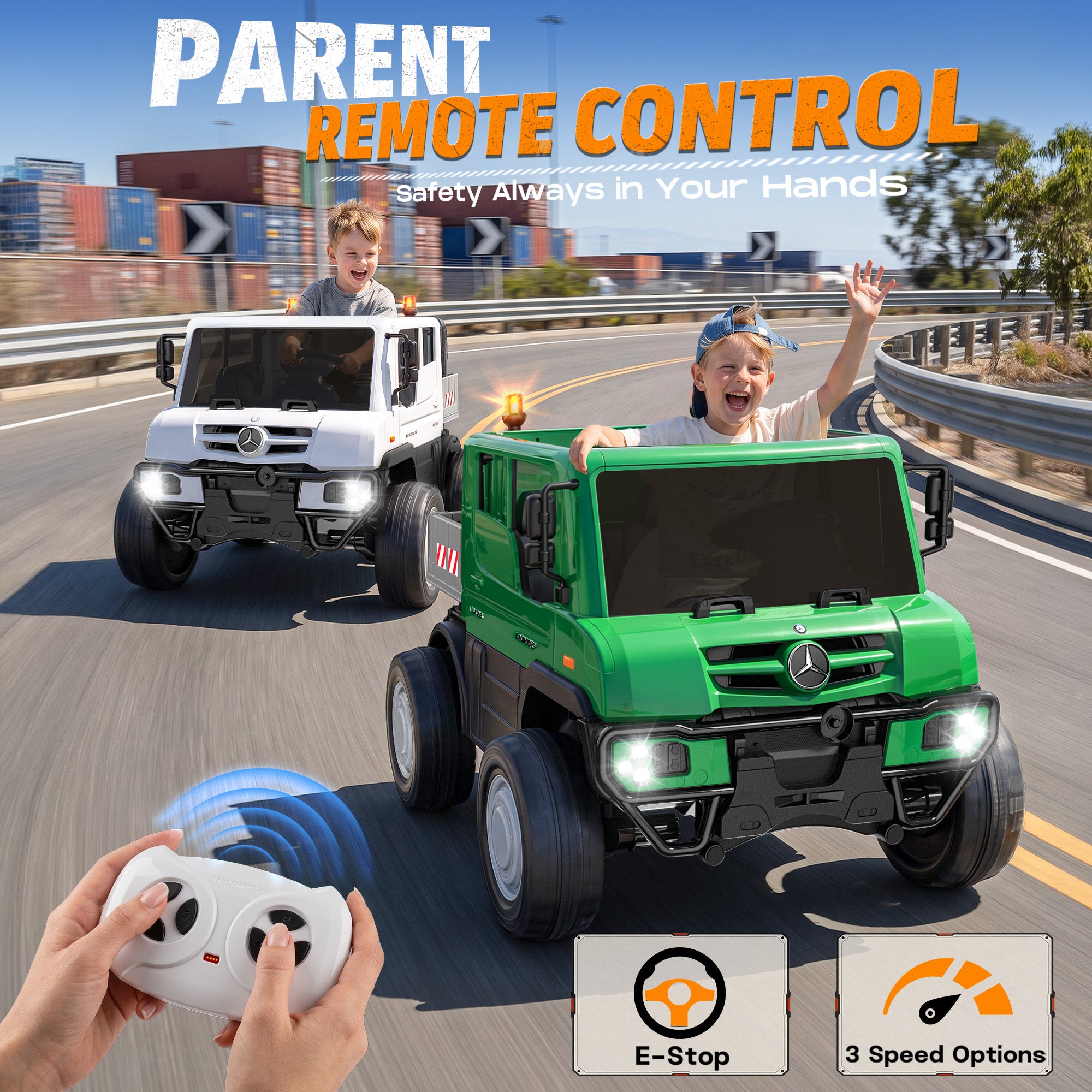 24V  Licensed Mercedes-Benz Ride-On Dump Truck