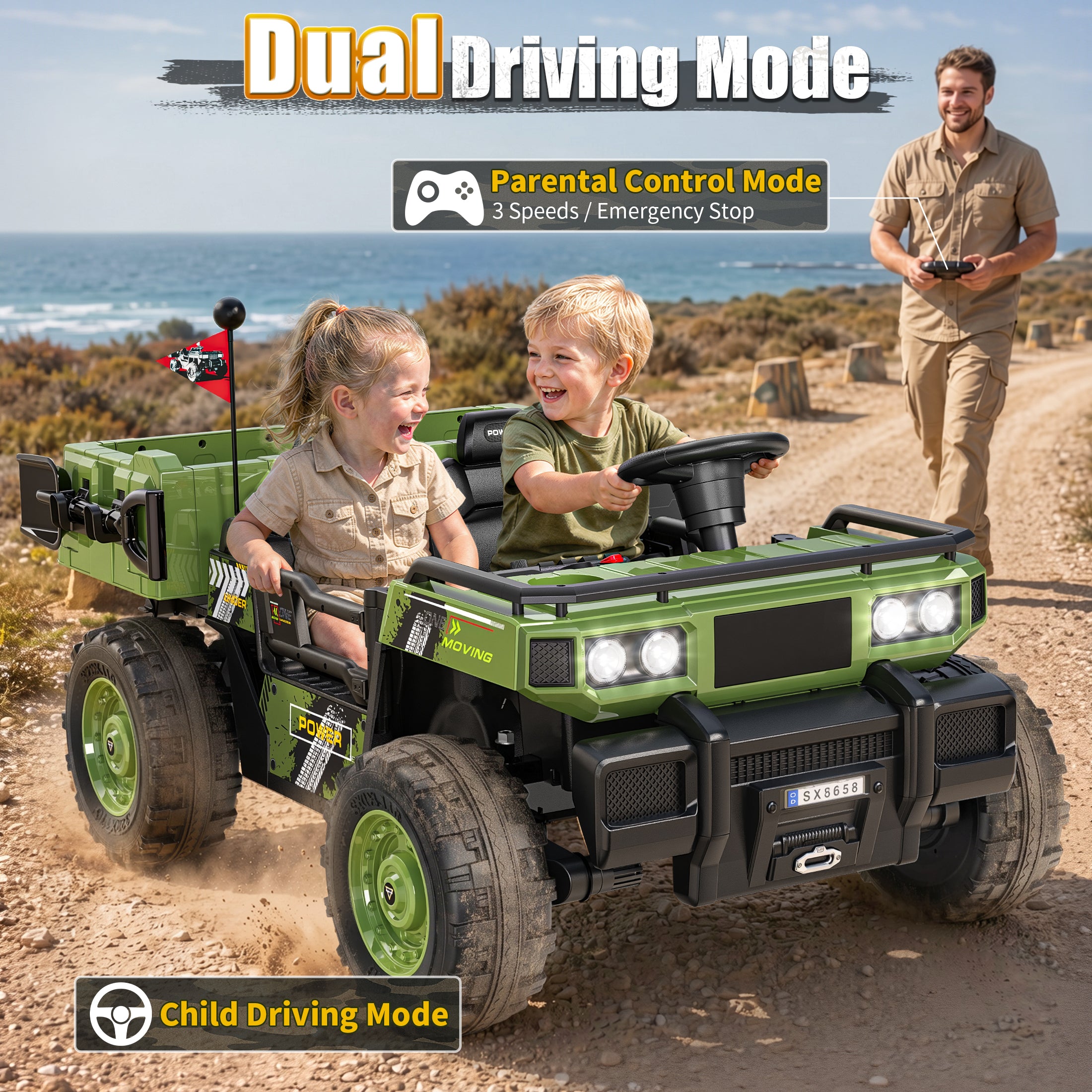 24V Kids Military Dumper