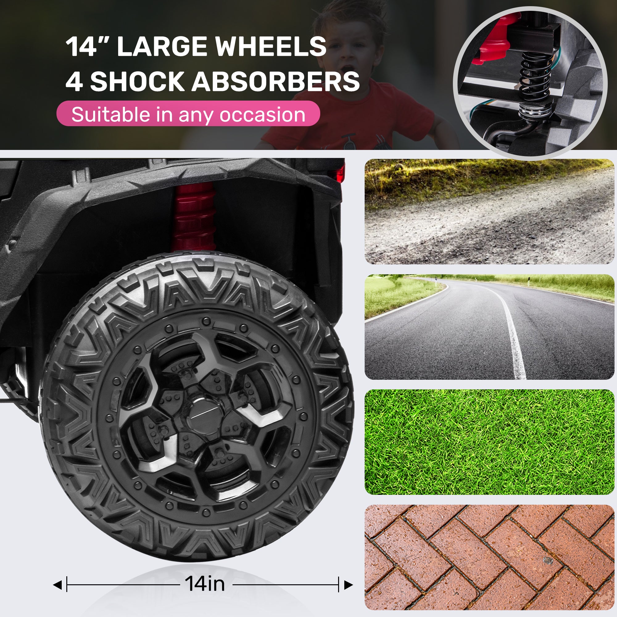 24V 4WD All-Terrain Ride-On UTV