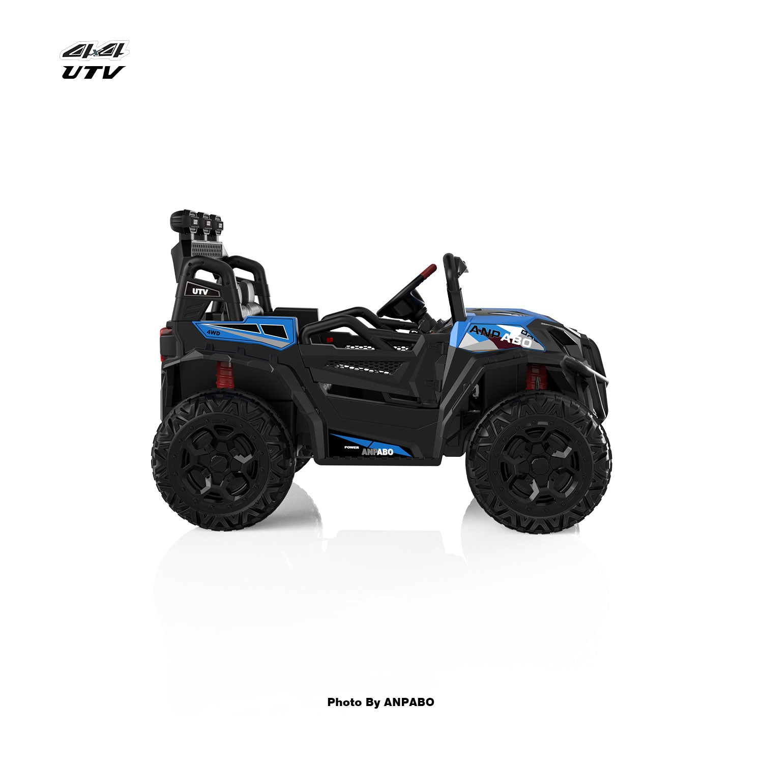 24V ANPABO Direct Terrain Ride-On Buggy with Remote-Max-R 24V 4WD UTV -blue