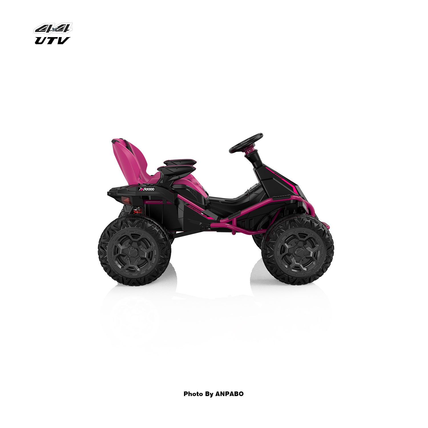 24V ANPOBO Direct Terrain Ride-On Buggy with Remote-rose red