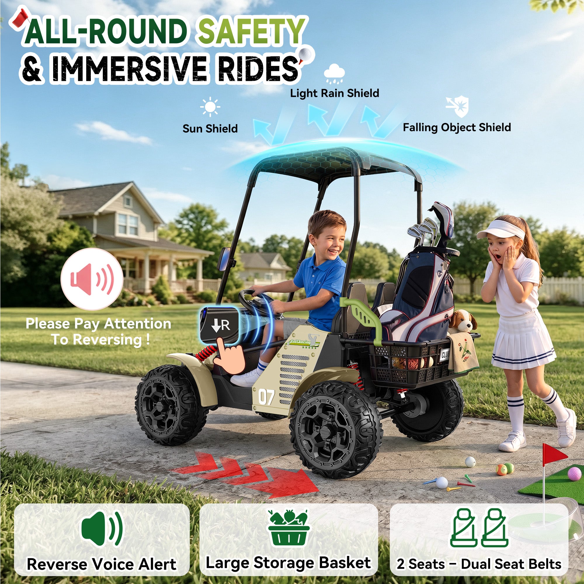 ANPABO G7 Birdie 24V 2-Seater Kids Golf Cart