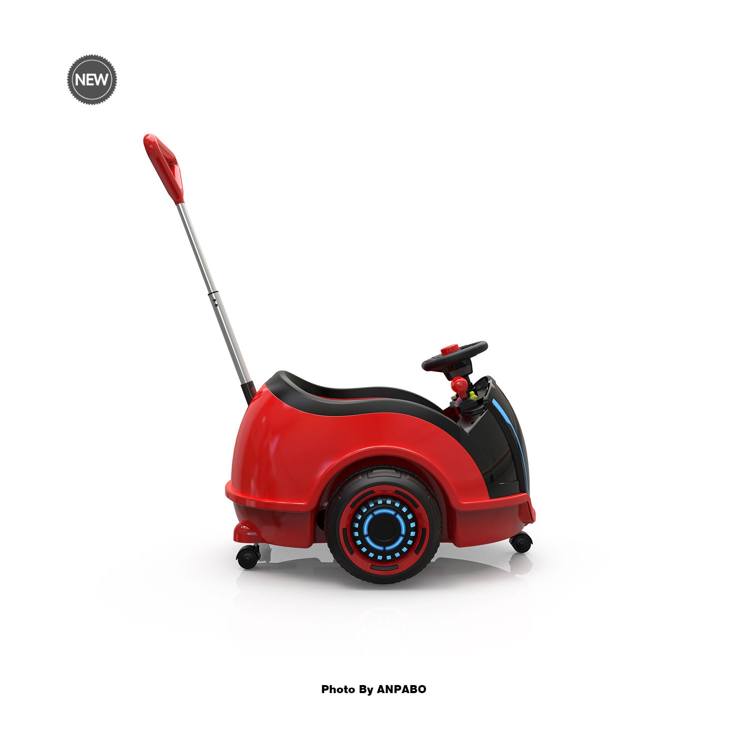 12V 3-In-1 Ride On Car Designed to Grow With Your Child-red