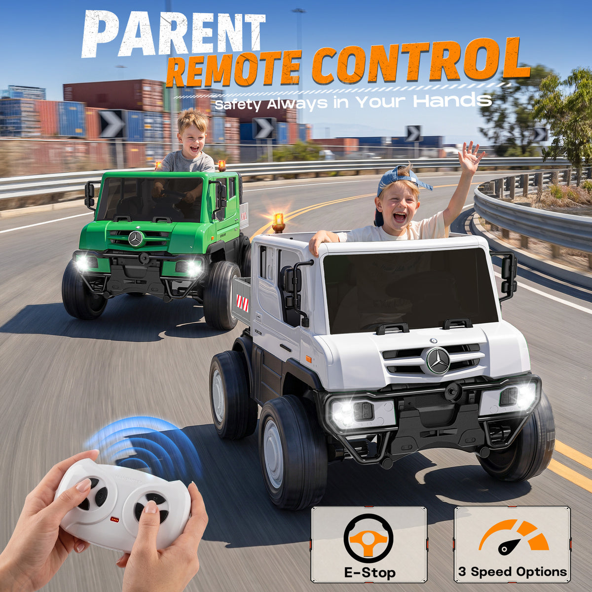 24V  Licensed Mercedes-Benz Ride-On Dump Truck