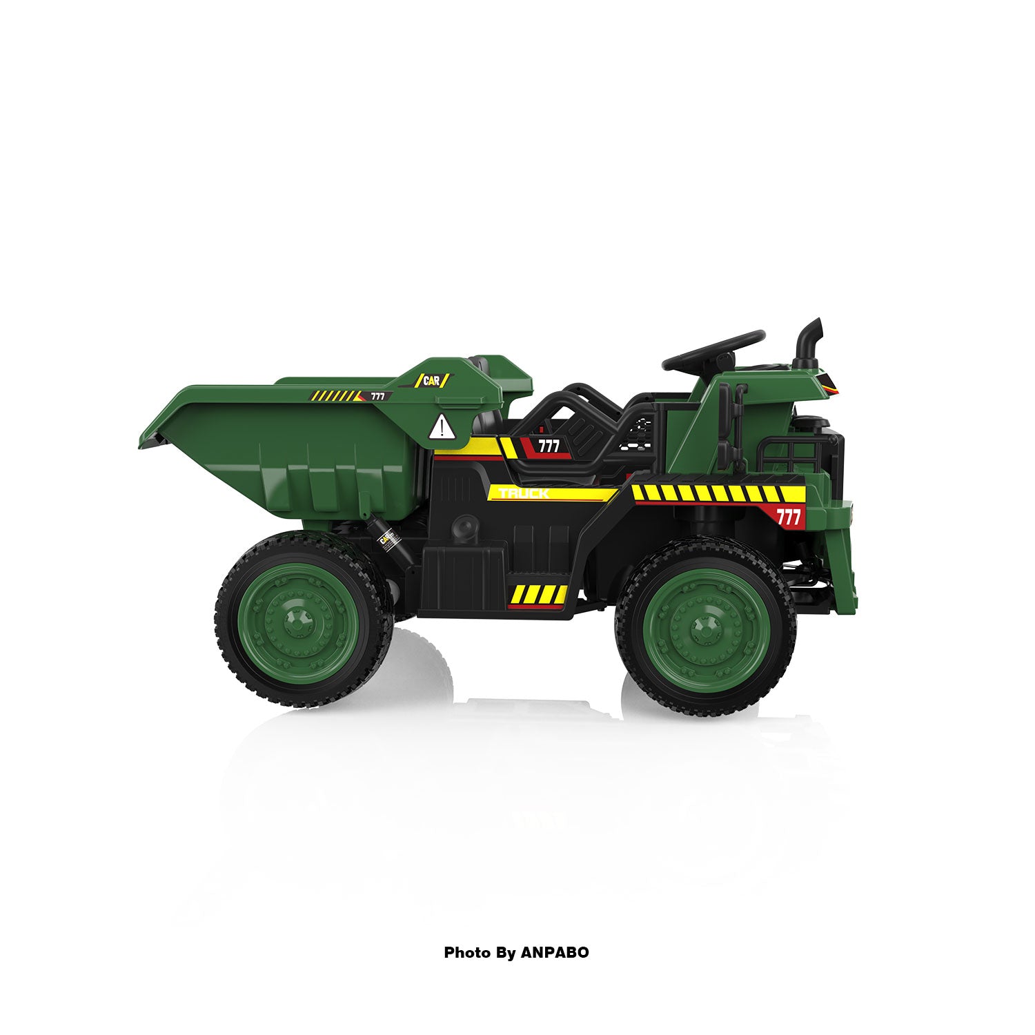 24V ANPABO Direct Ride on Dump Truck for Kids with Remote Control-green