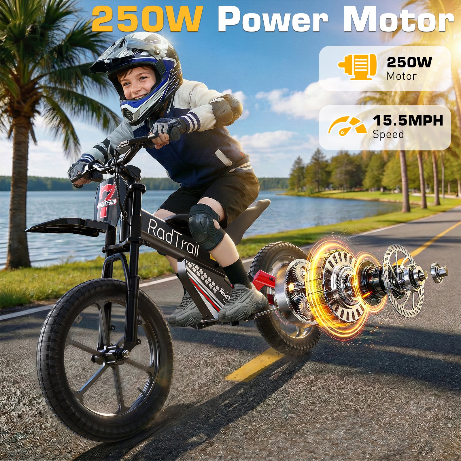 36V 16" Kids Electric Dirt Bike for Advanced Young Riders