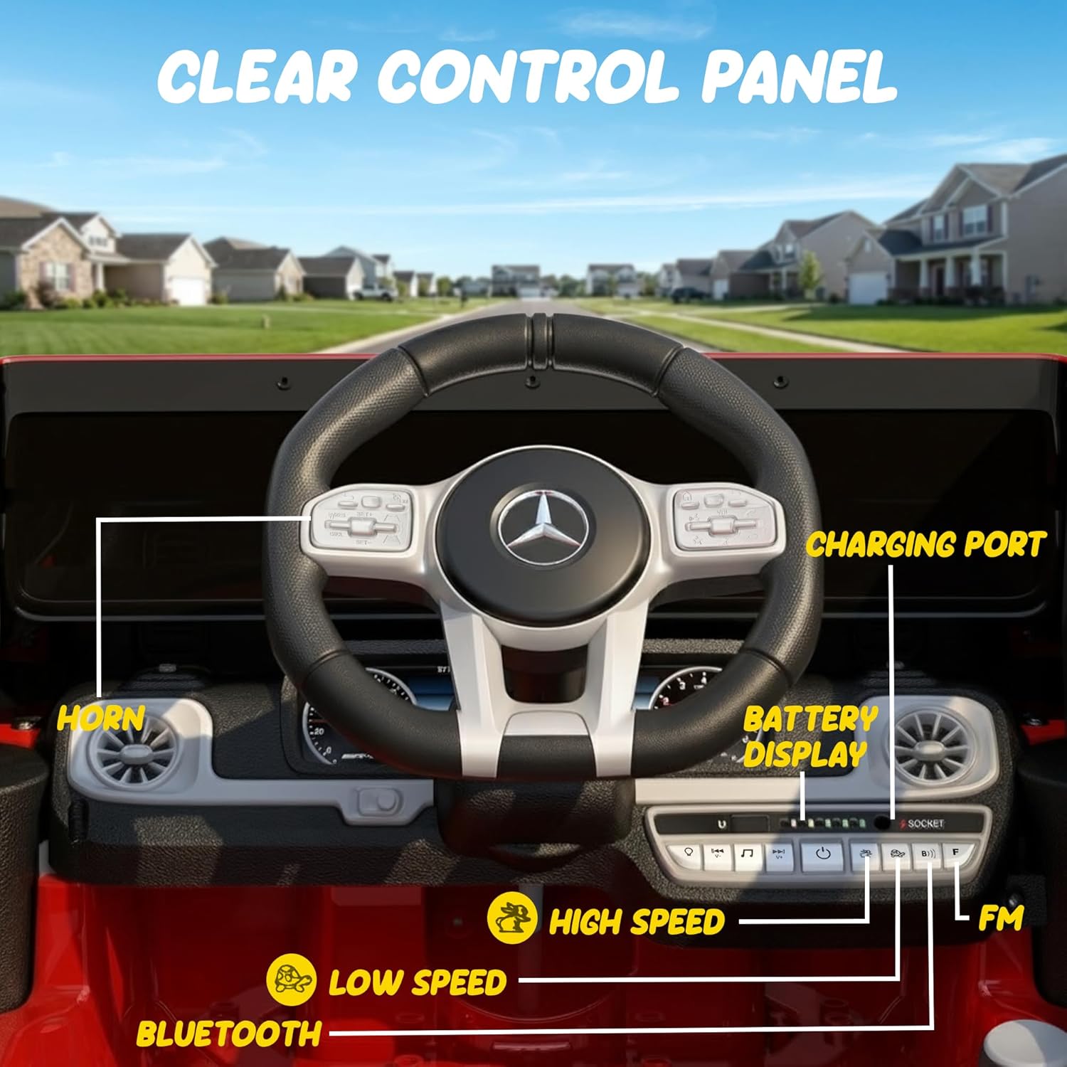 12V Licensed Mercedes-Benz G63 G-Wagon Ride-On-red