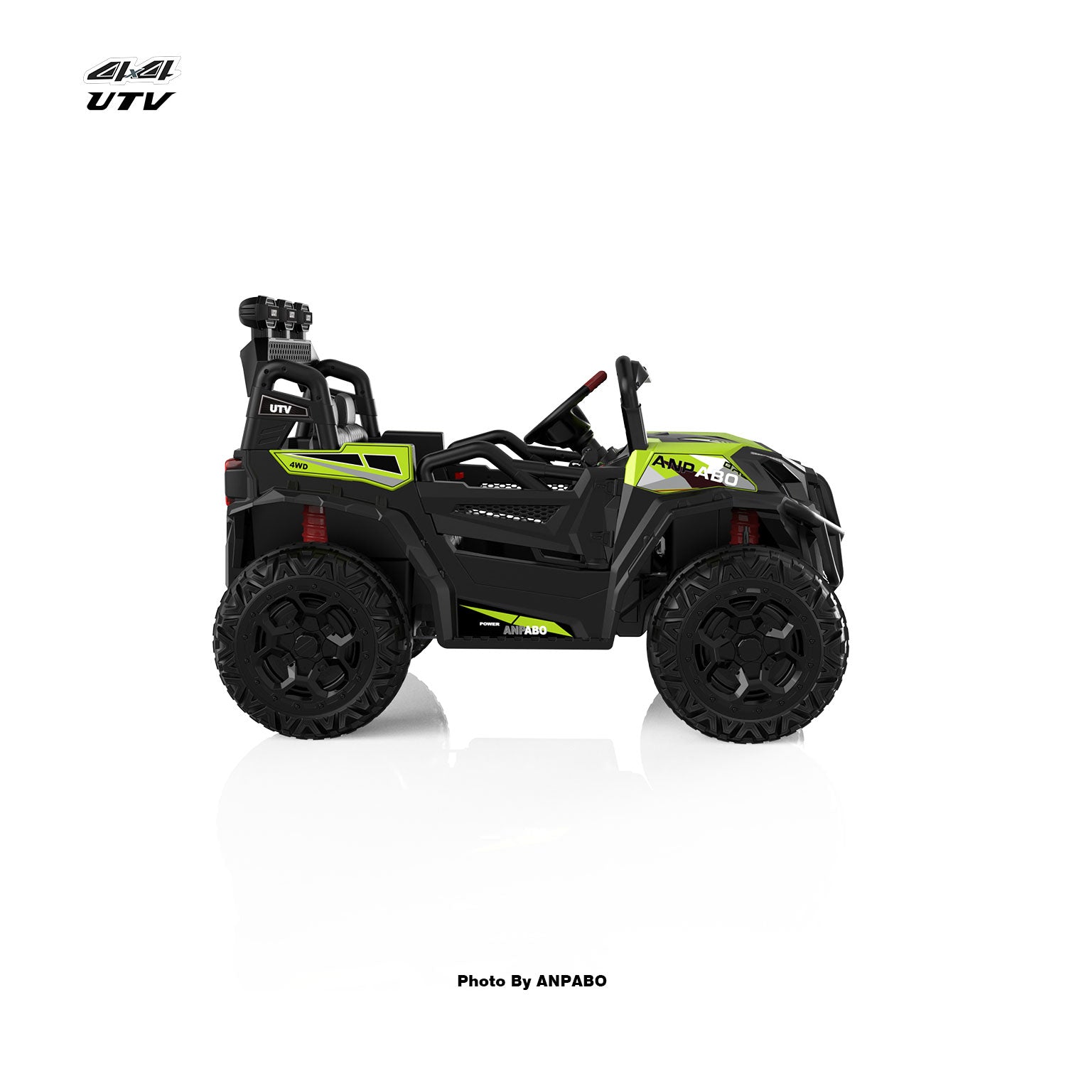 24V ANPABO Direct Terrain Ride-On Buggy with Remote-Max-R 24V 4WD UTV -green