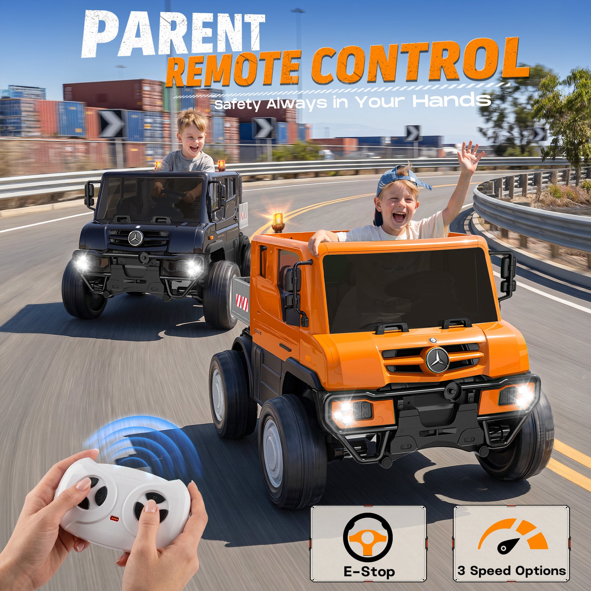 24V  Licensed Mercedes-Benz Ride-On Dump Truck