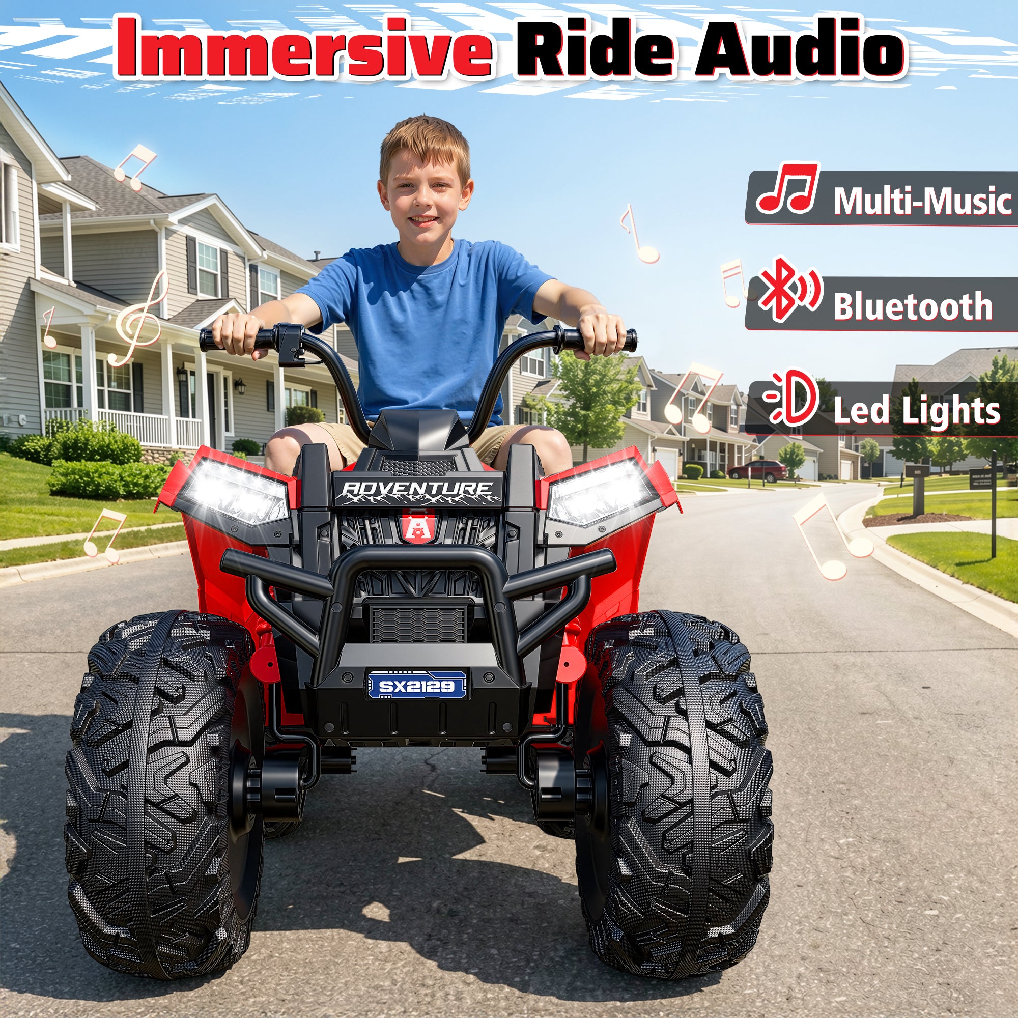 24V High-Performance Heavy-Duty Kids Ride-On ATV-red