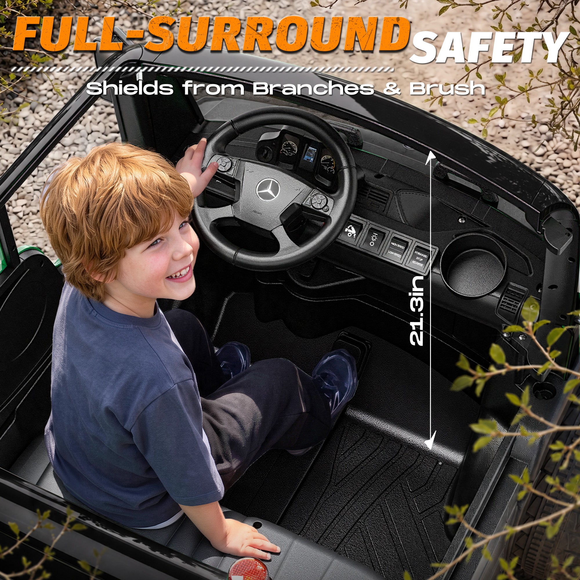 24V  Licensed Mercedes-Benz Ride-On Dump Truck