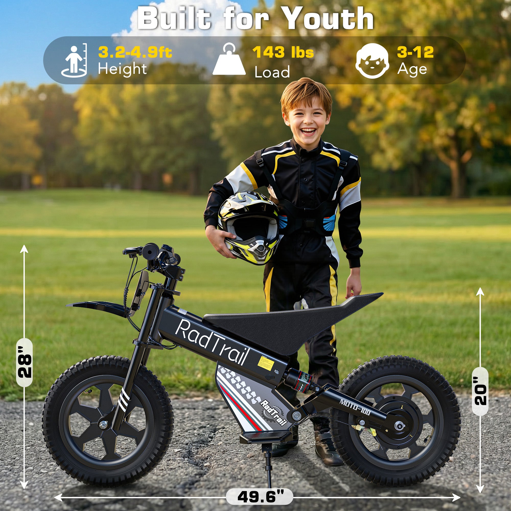 36V 14" Kids Electric Dirt Bike for Young Riders-B0GH6VCP1S