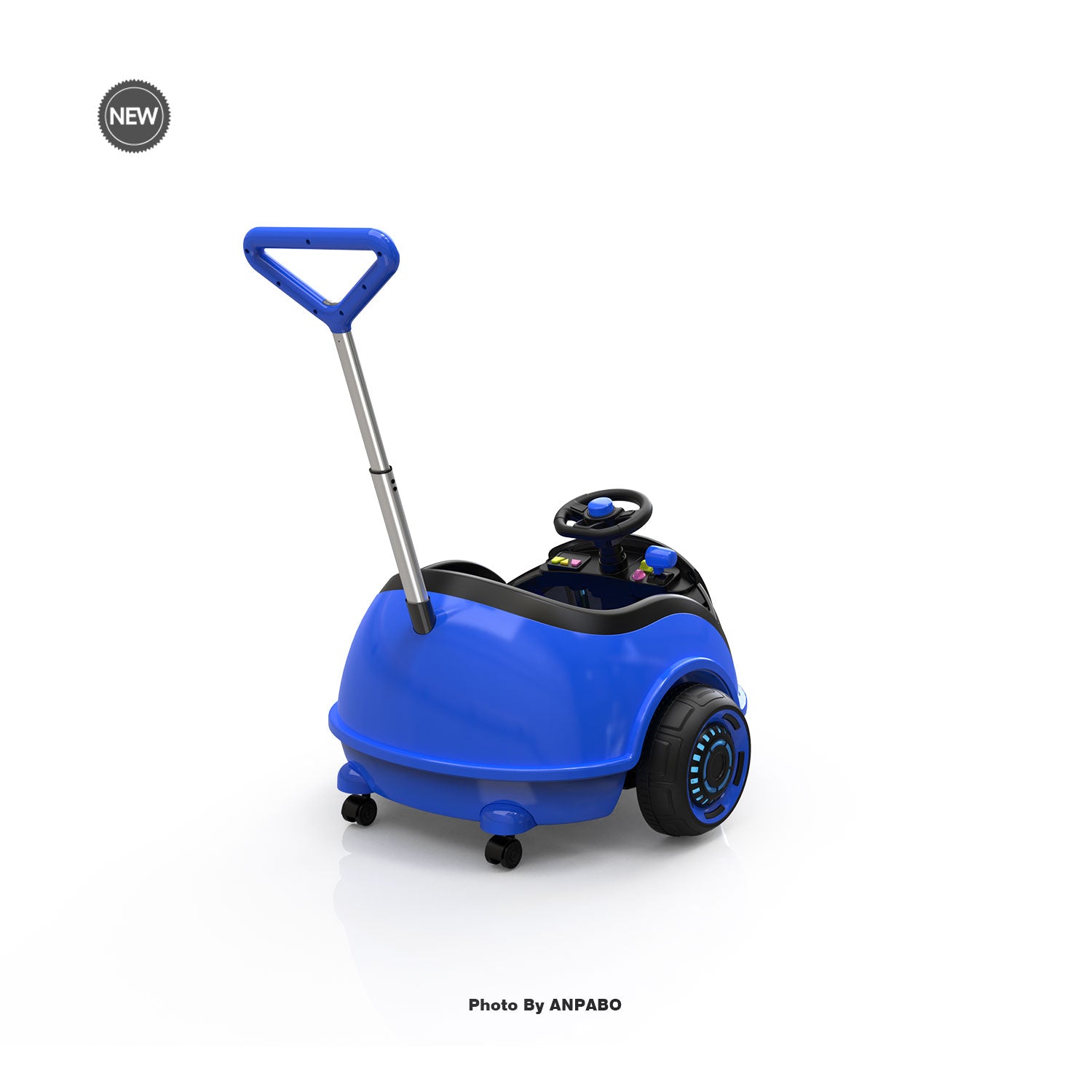 12V 3-In-1 Ride On Car Designed to Grow With Your Child-blue