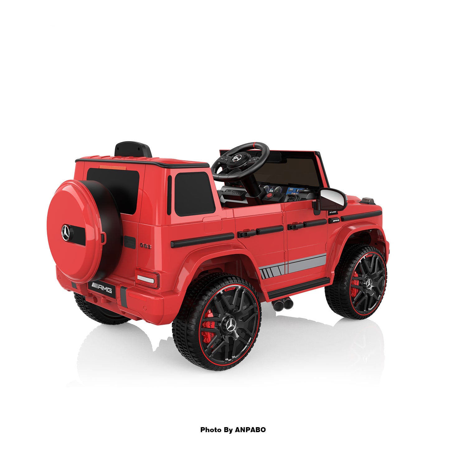 12V 2-Seater Mercedes-Benz Licensed G63 Kids Ride On Car/SUV with Remote Control-red