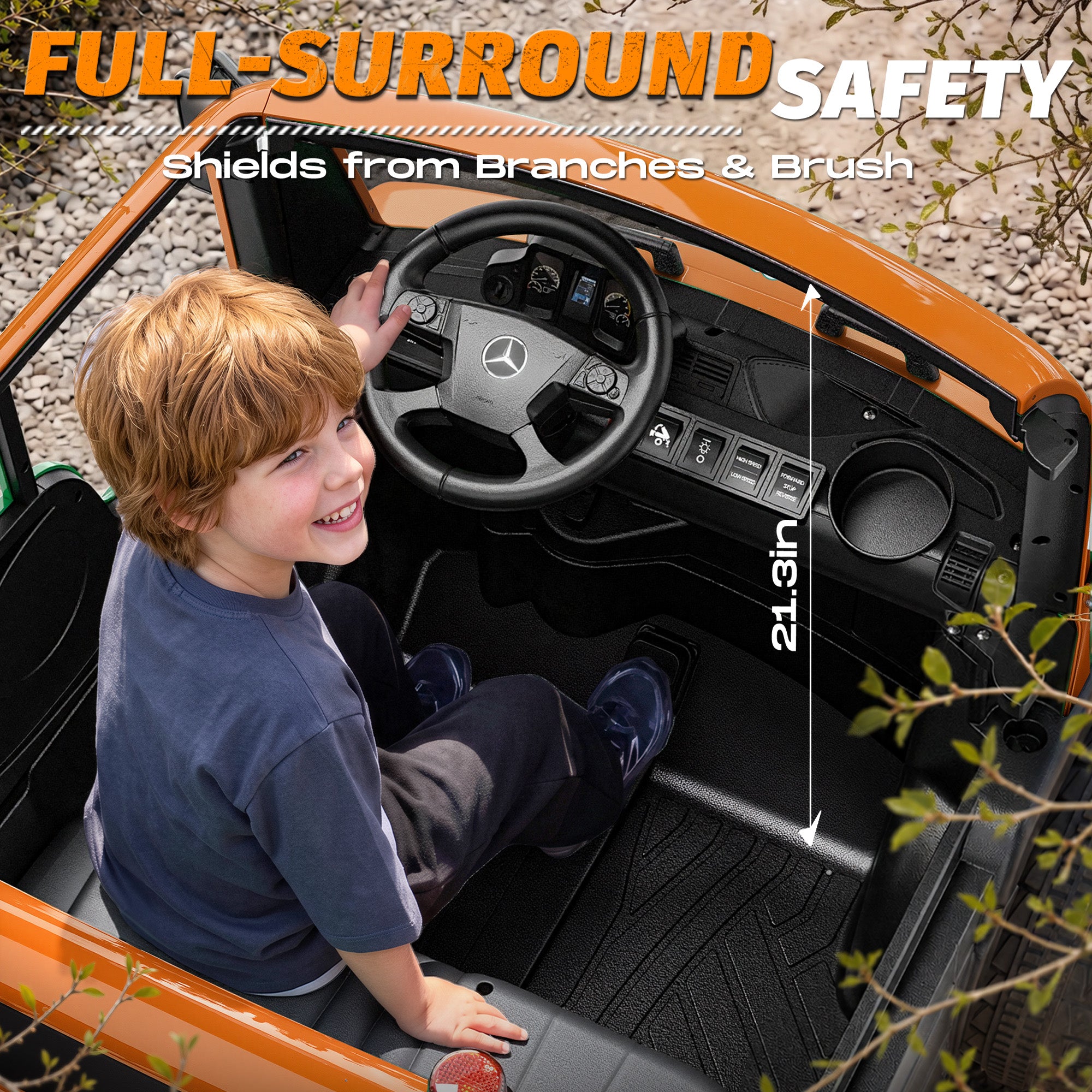 24V  Licensed Mercedes-Benz Ride-On Dump Truck