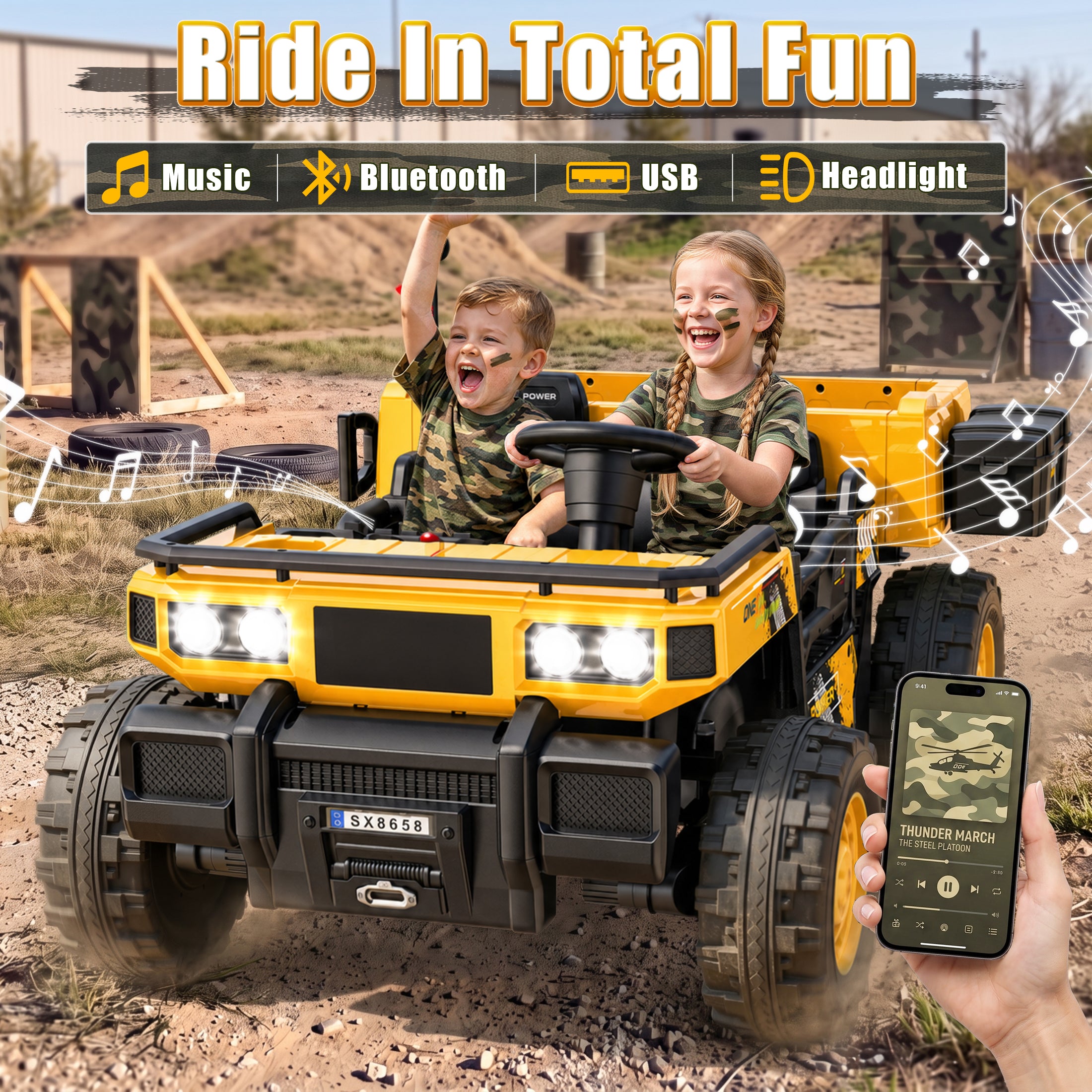 24V Kids Military Dumper