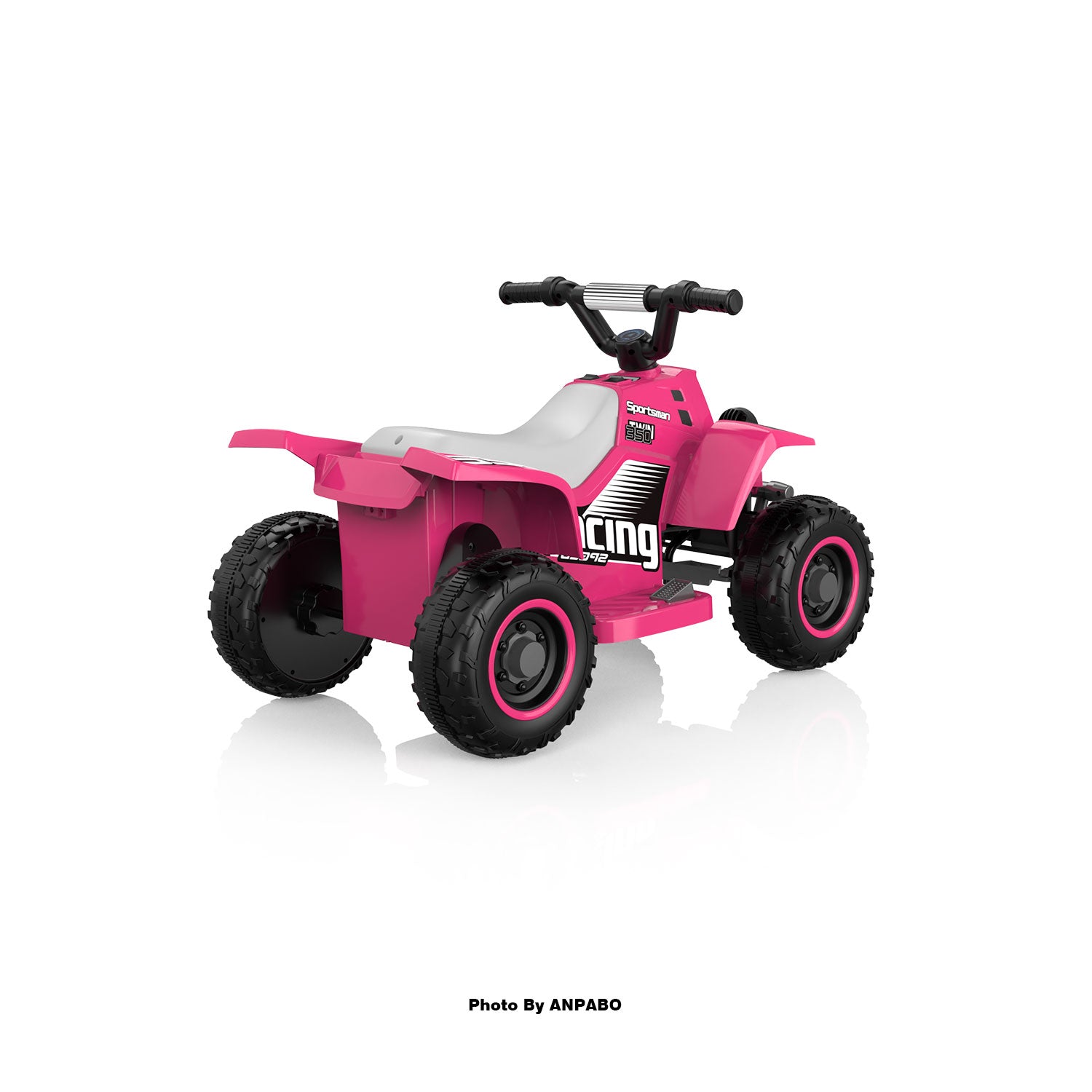 ANPABO 6V 7AH Kids Ride-On ATV - Fun, Safe Gift for Toddlers-rose red