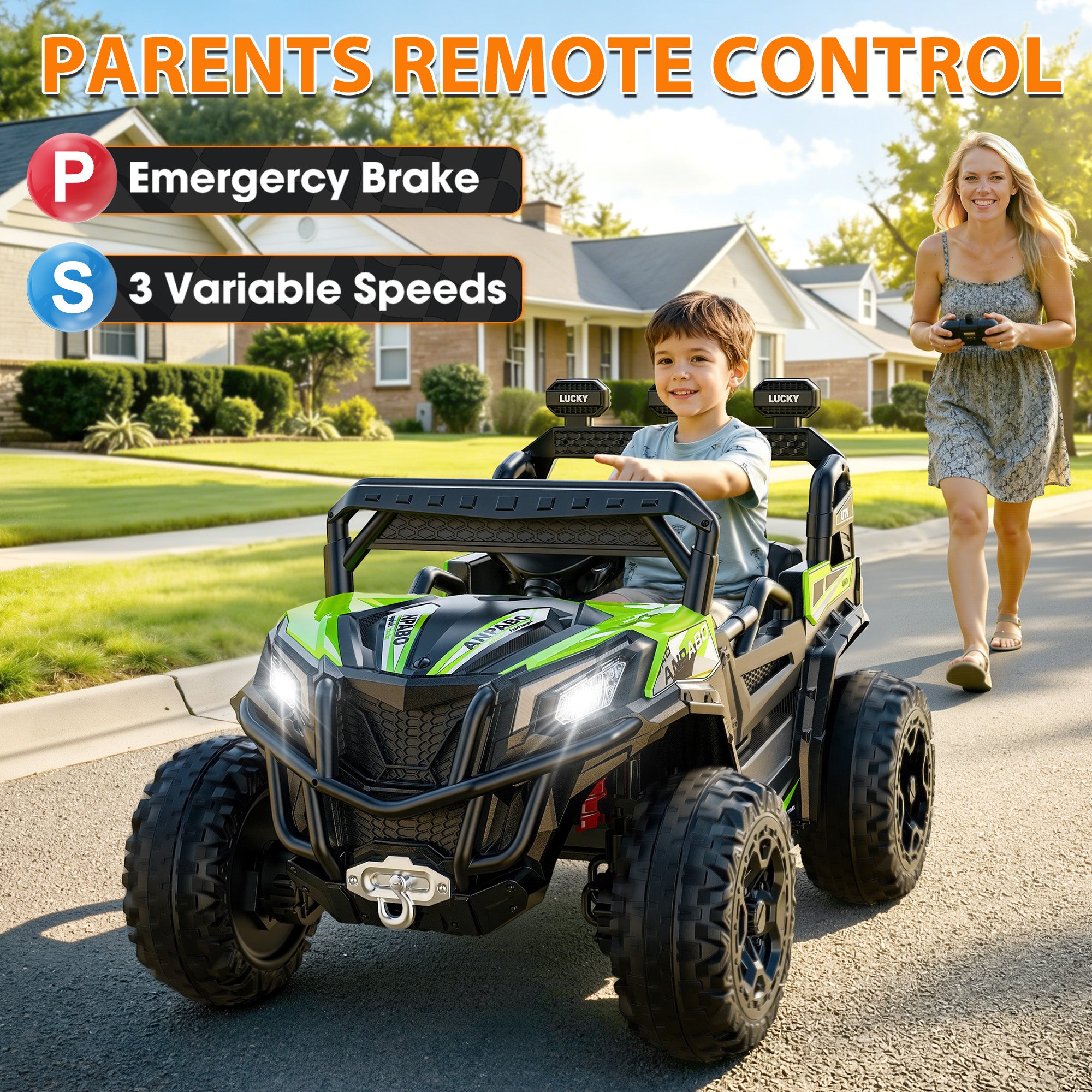 24V 4WD All-Terrain Ride-On UTV
