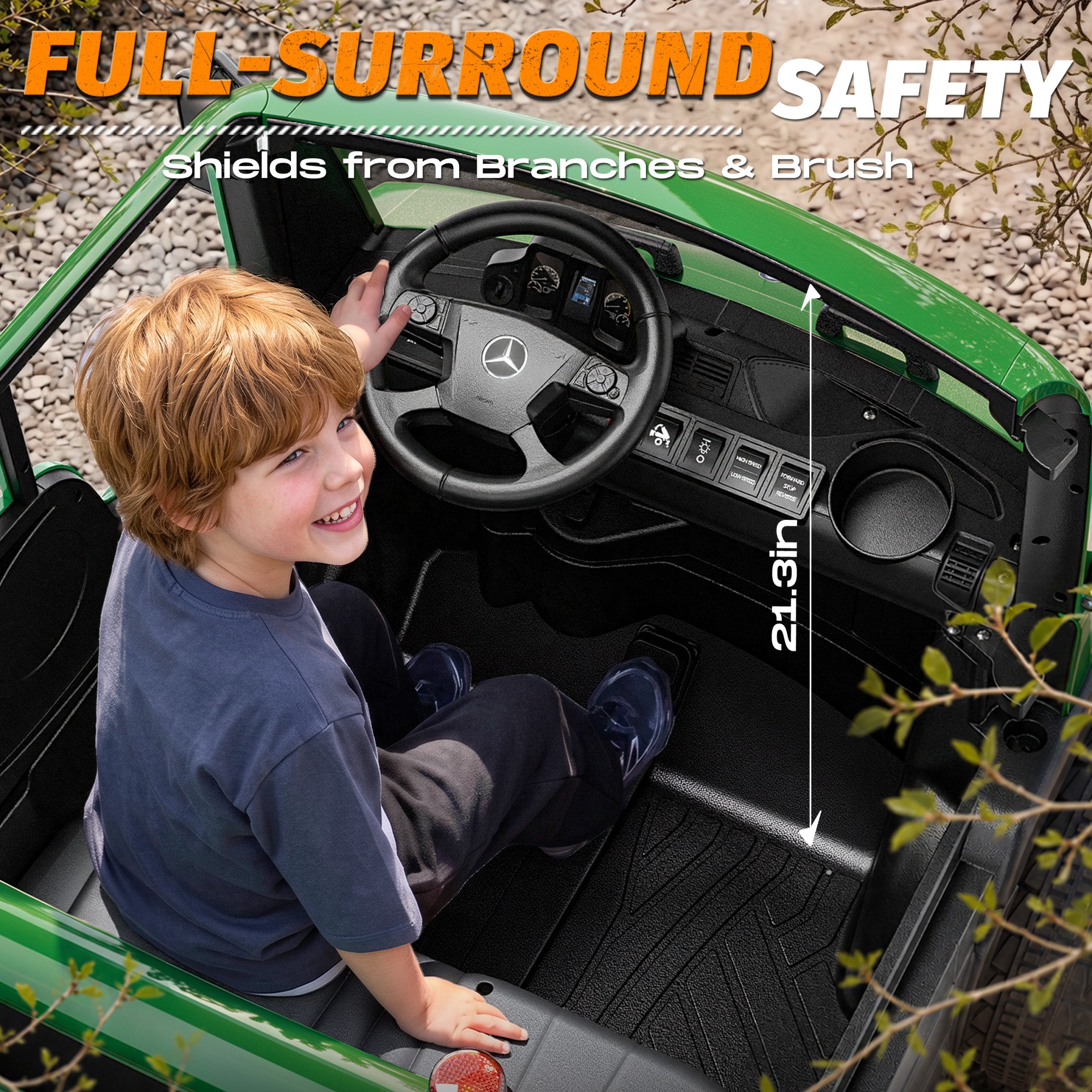 24V  Licensed Mercedes-Benz Ride-On Dump Truck