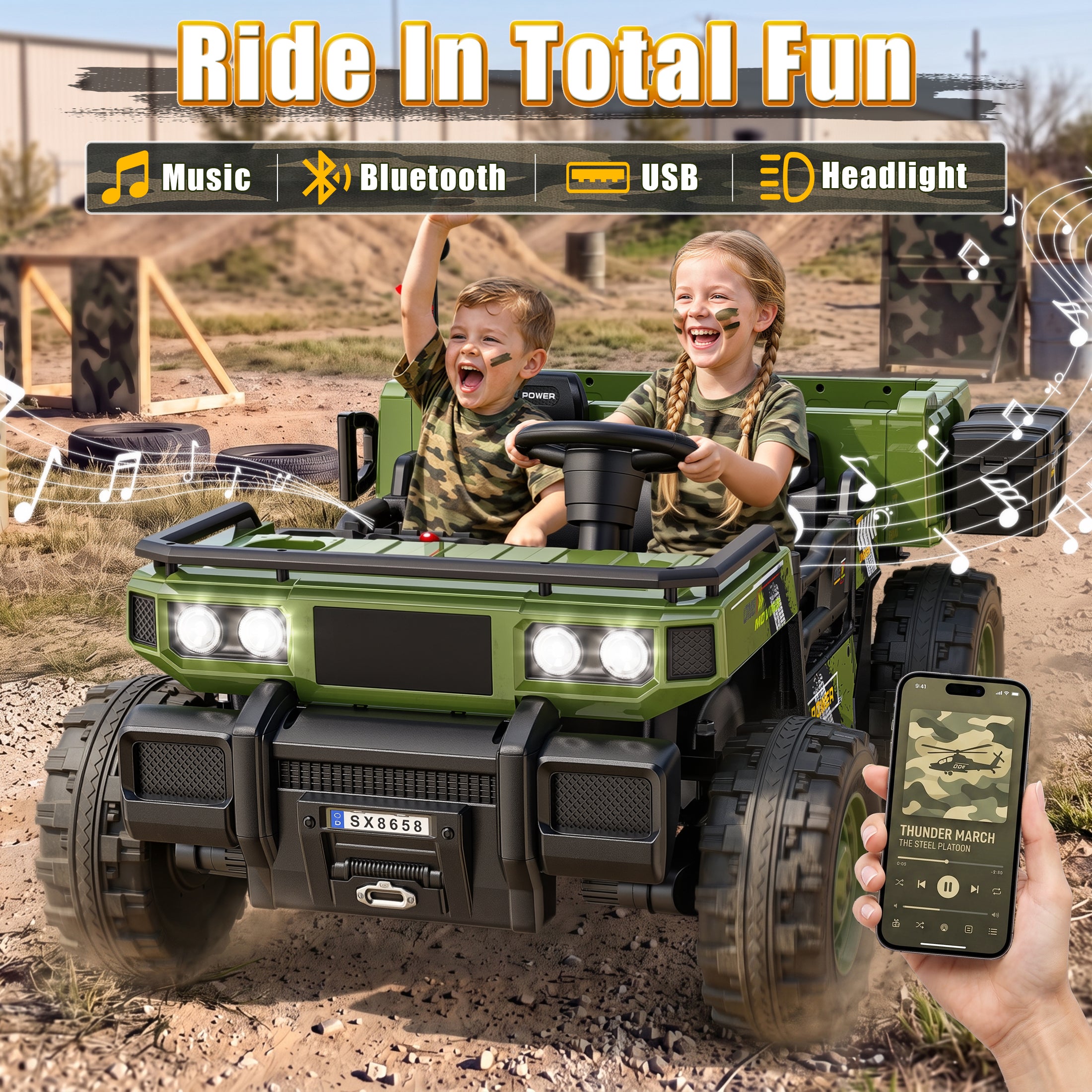 24V Kids Military Dumper