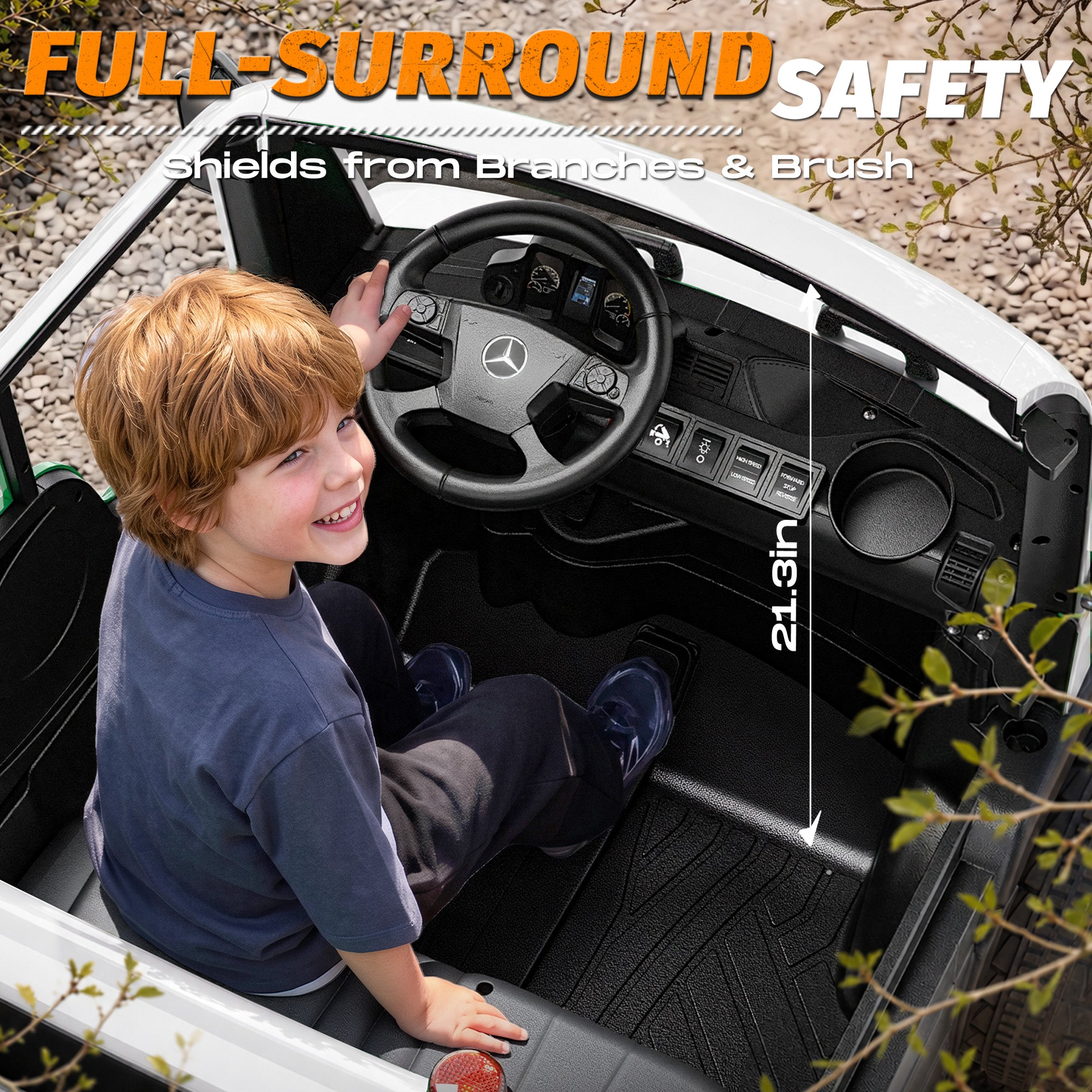 24V  Licensed Mercedes-Benz Ride-On Dump Truck