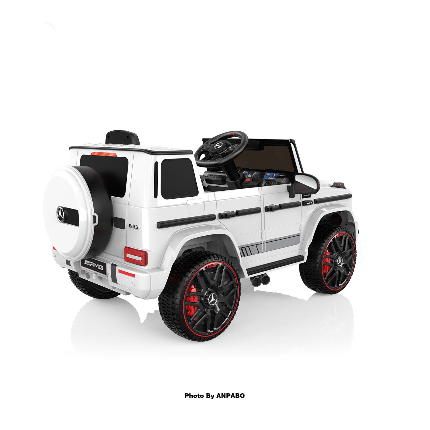 12V 2-Seater Mercedes-Benz Licensed G63 Kids Ride On Car/SUV with Remote Control-white