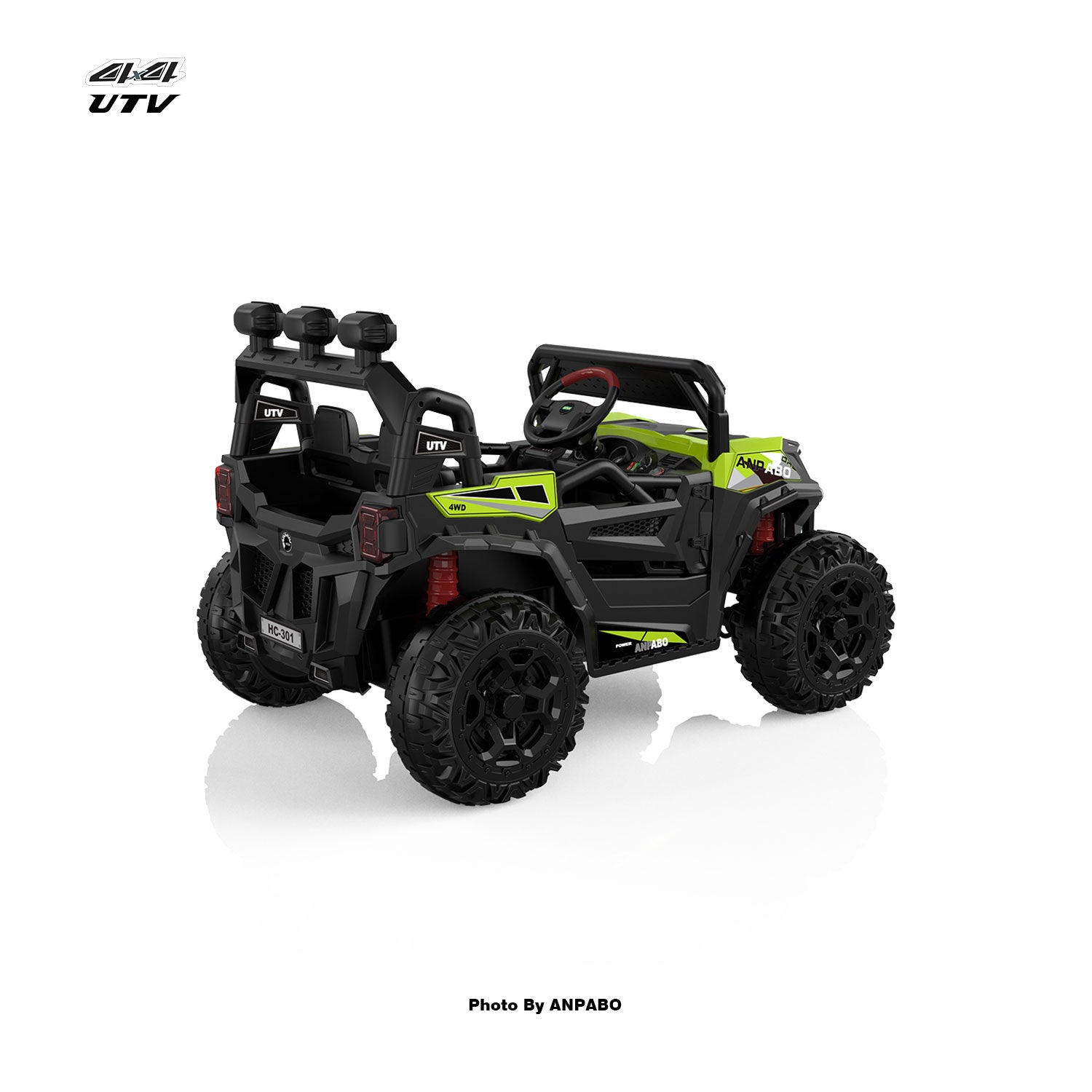 24V ANPABO Direct Terrain Ride-On Buggy with Remote-Max-R 24V 4WD UTV -green