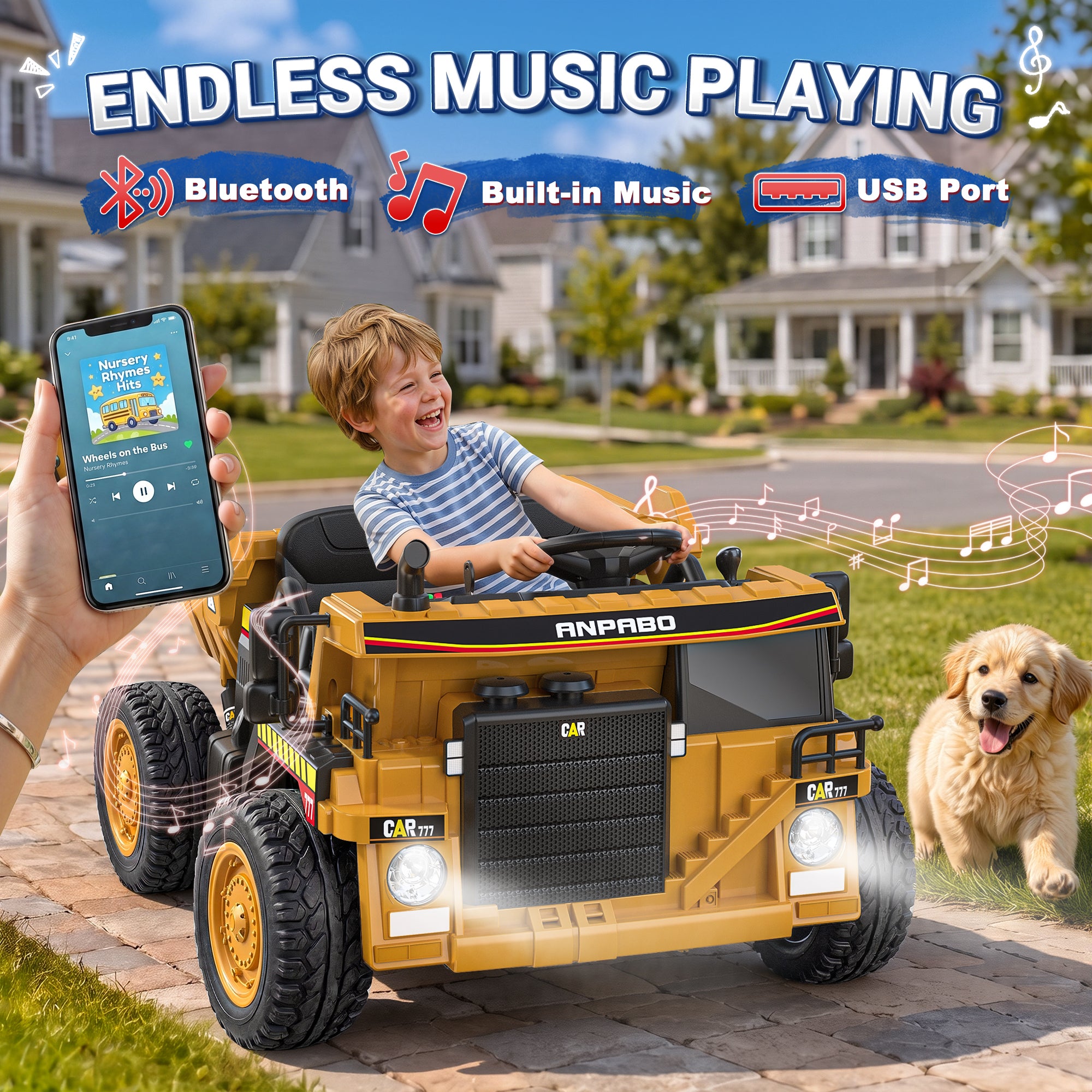 24V Dump Truck Ride-On with EVA tires
