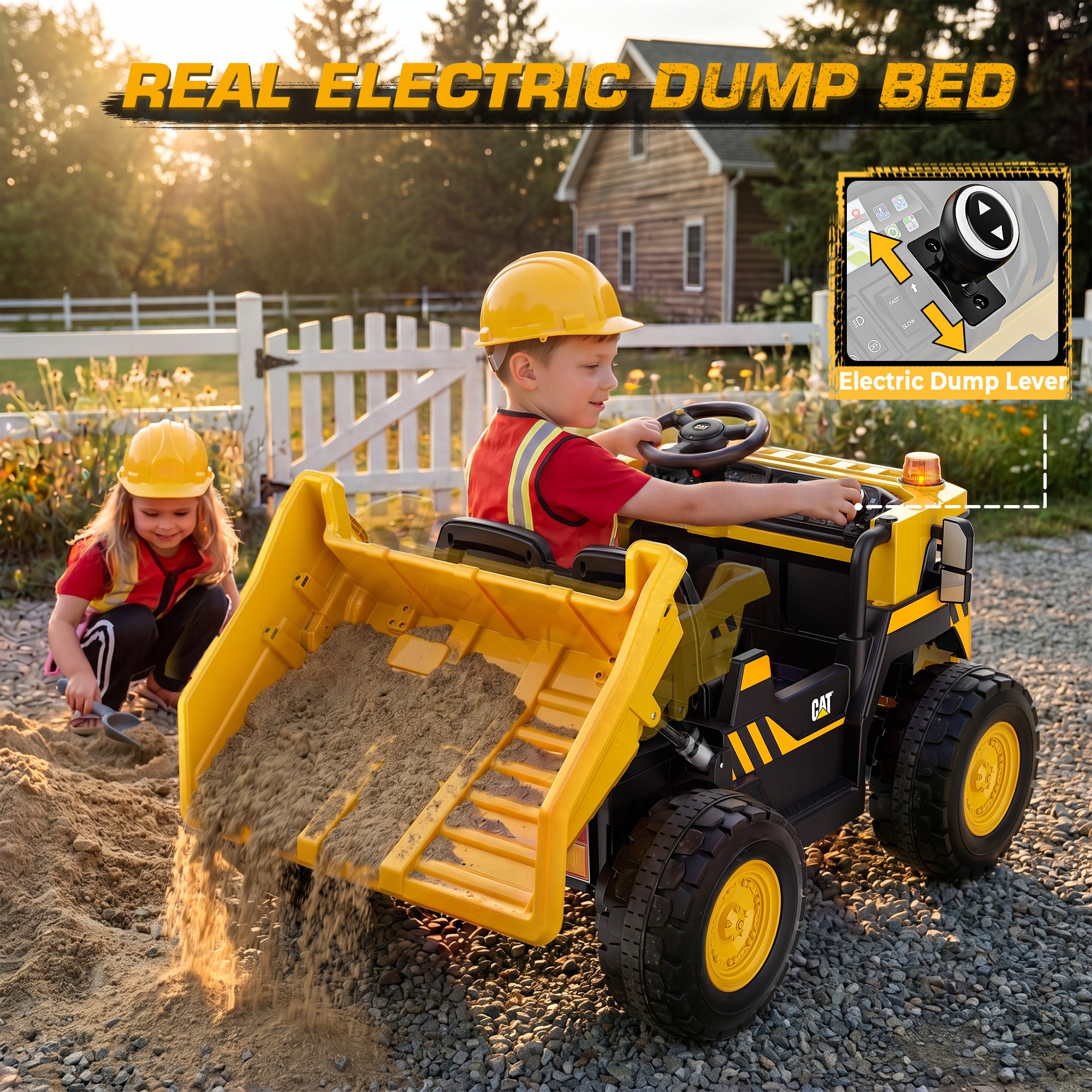 24V CAT Licensed Ride-On Dump Truck 797F