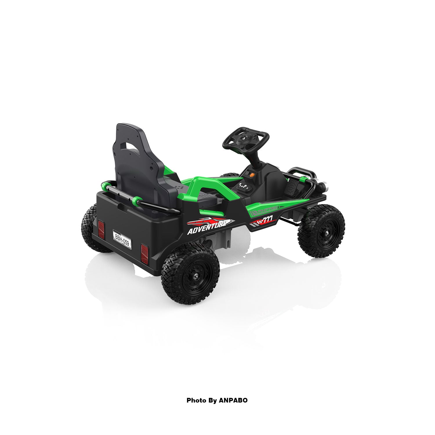 24V Off-Road Car with Throttle & Clutch Pedal for All-Terrain Fun-green