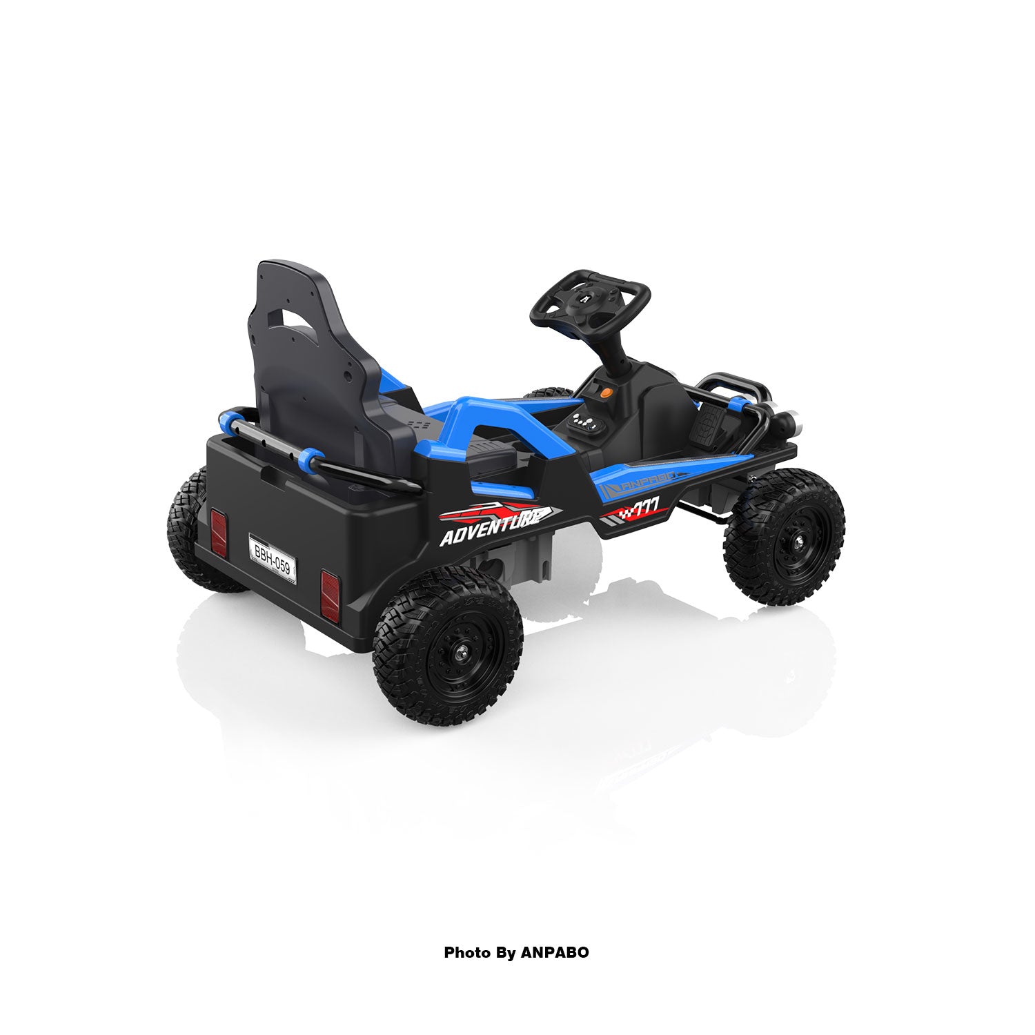 24V Off-Road Car with Throttle & Clutch Pedal for All-Terrain Fun-blue