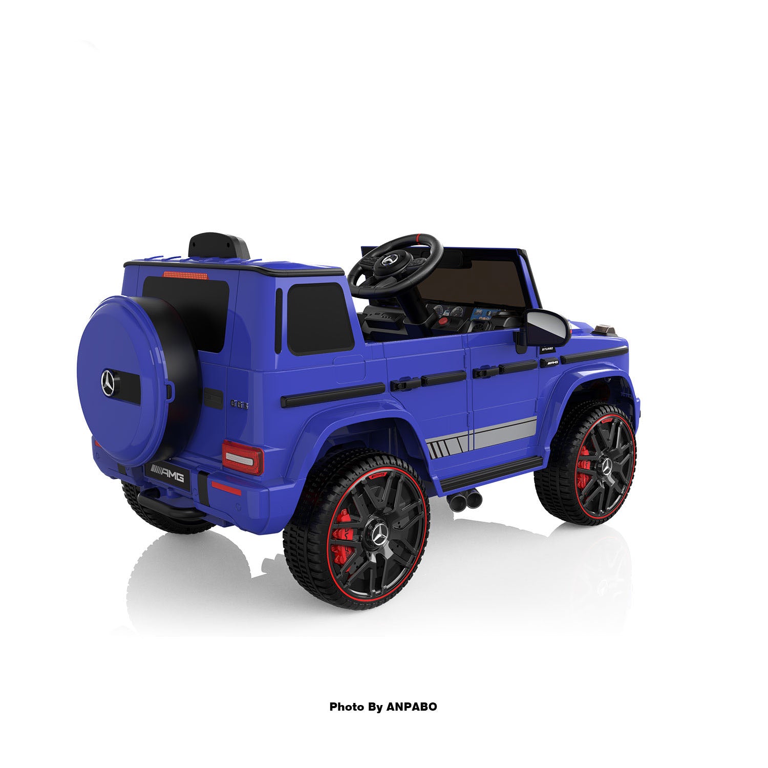 12V 2-Seater Mercedes-Benz Licensed G63 Kids Ride On Car/SUV with Remote Control-blue