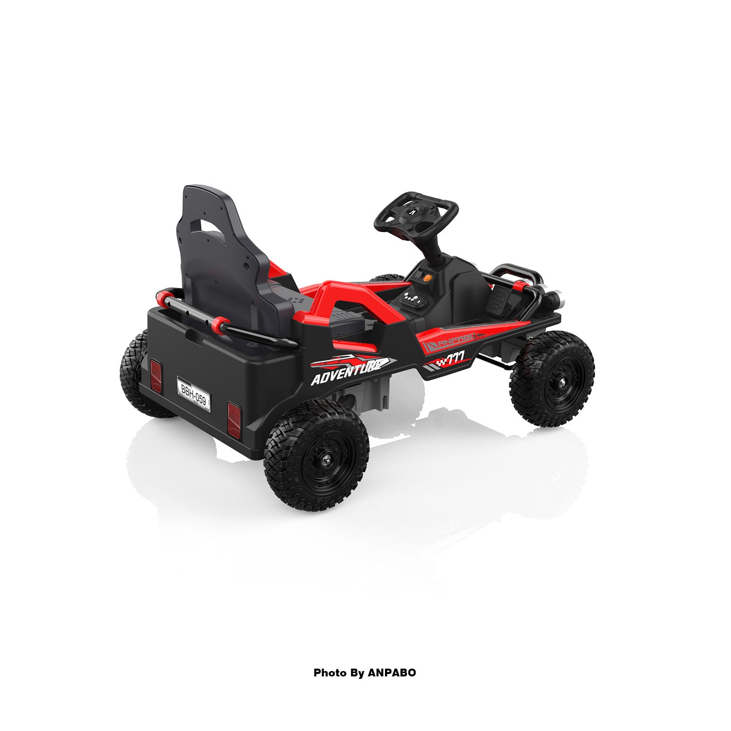 24V Off-Road Car with Throttle & Clutch Pedal for All-Terrain Fun-red