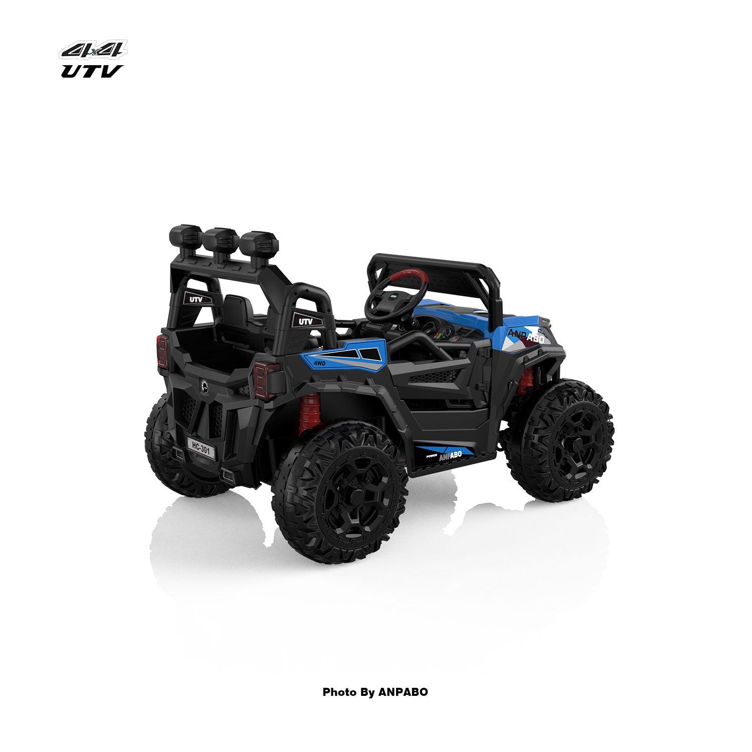 24V ANPABO Direct Terrain Ride-On Buggy with Remote-Max-R 24V 4WD UTV -blue