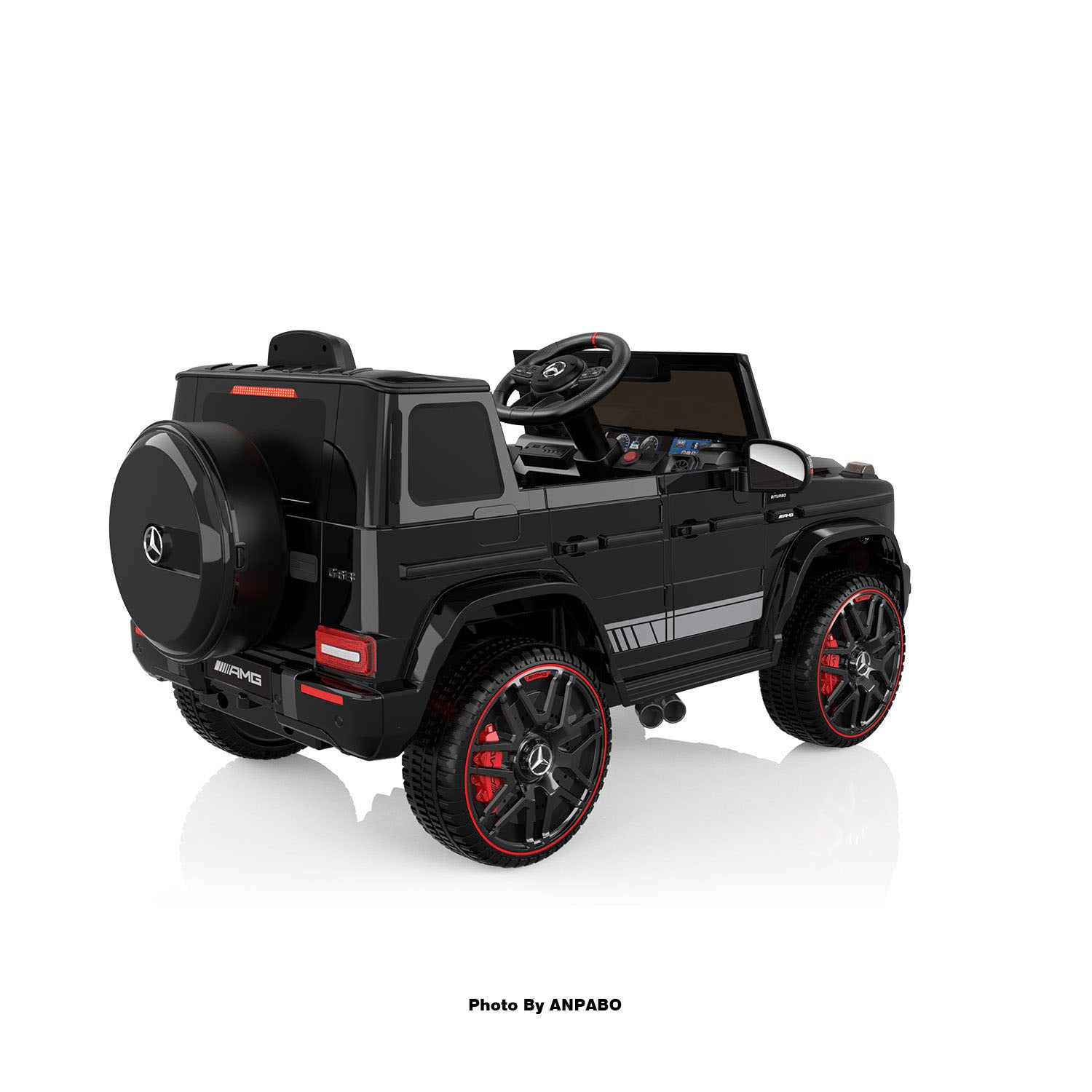 12V 2-Seater Mercedes-Benz Licensed G63 Kids Ride On Car/SUV with Remote Control-black