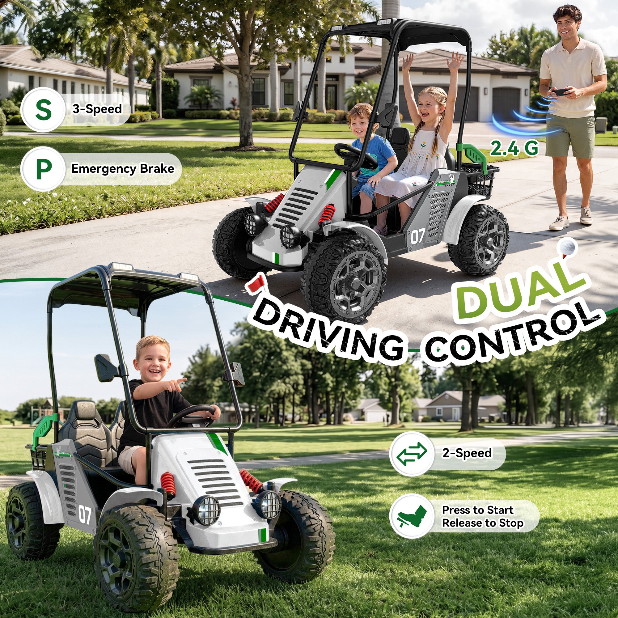 ANPABO G7 Birdie 24V 2-Seater Kids Golf Cart