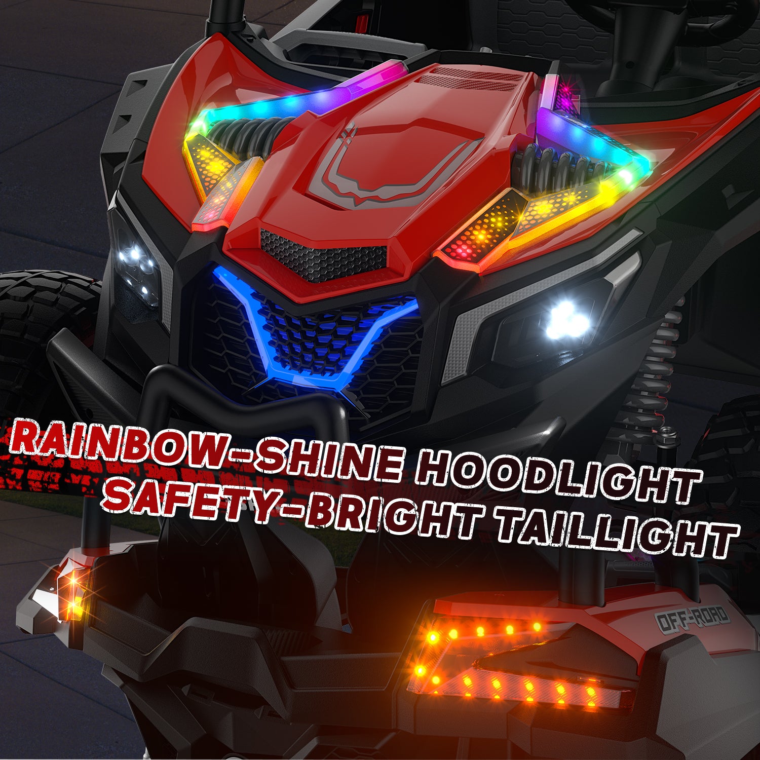 24V 4WD Kids Ride-On UTV: Powerful All-Terrain Adventure-red