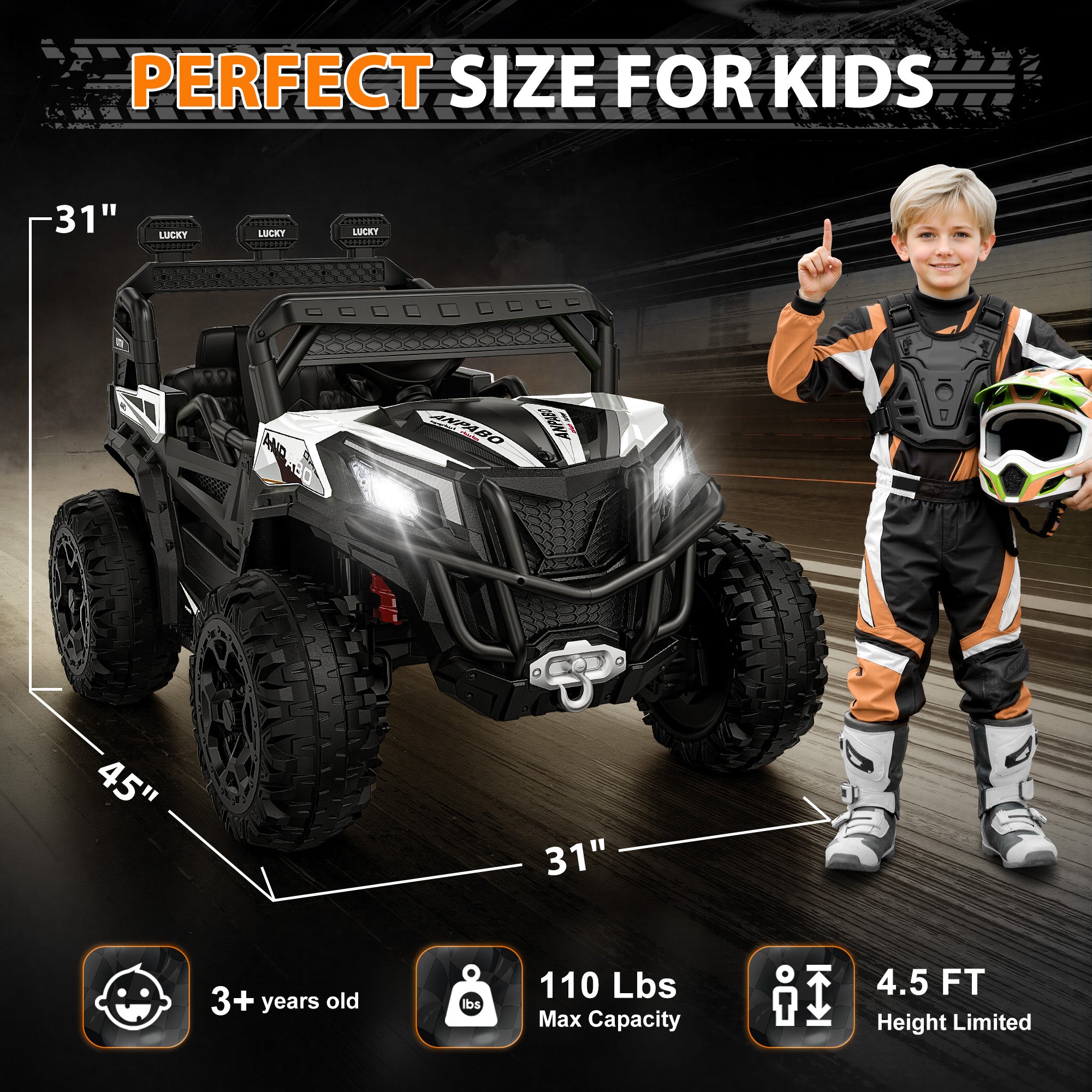 24V 4WD All-Terrain Ride-On UTV
