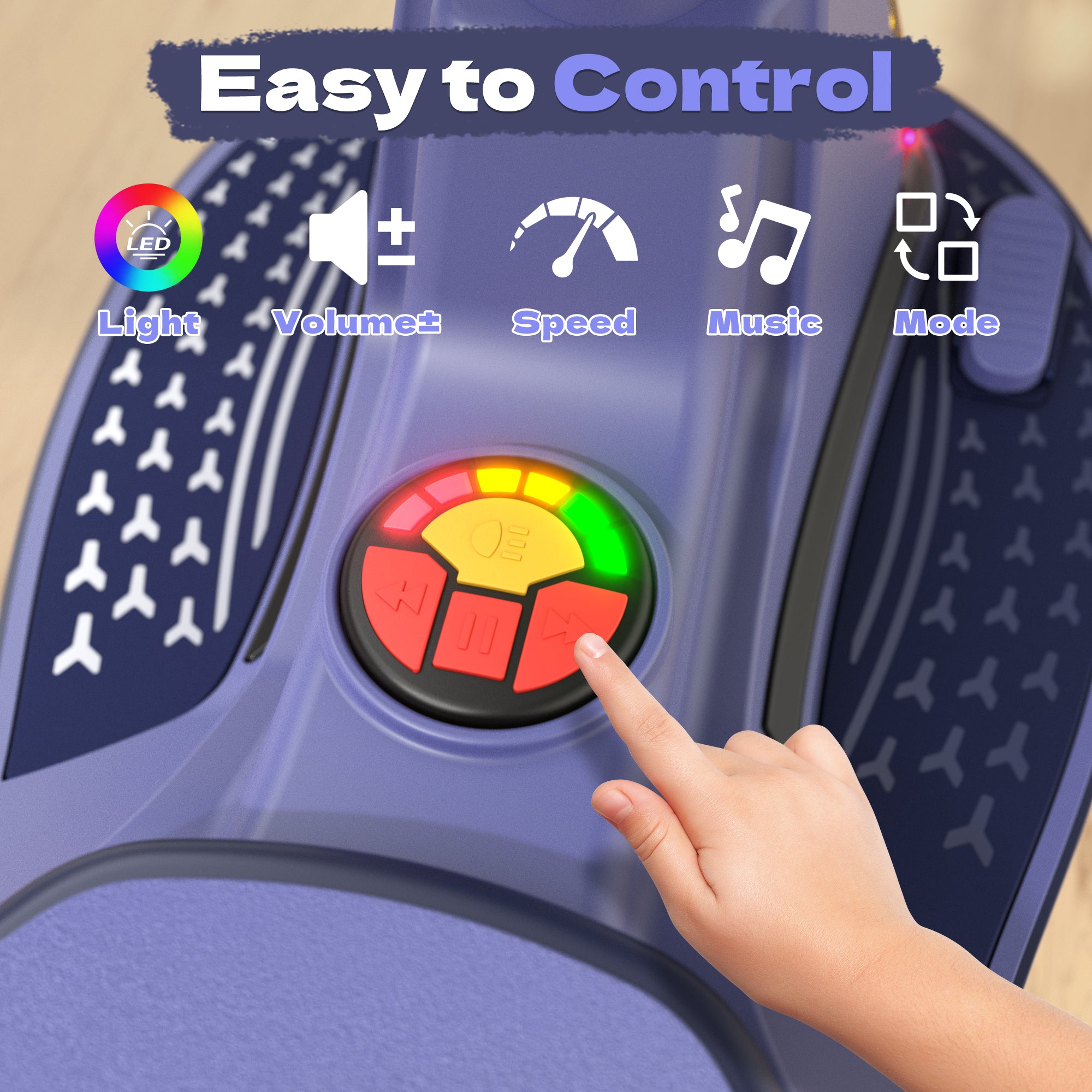 12V Electric Wiggle Car with 2x75W Motor & Music for Kids – Purple