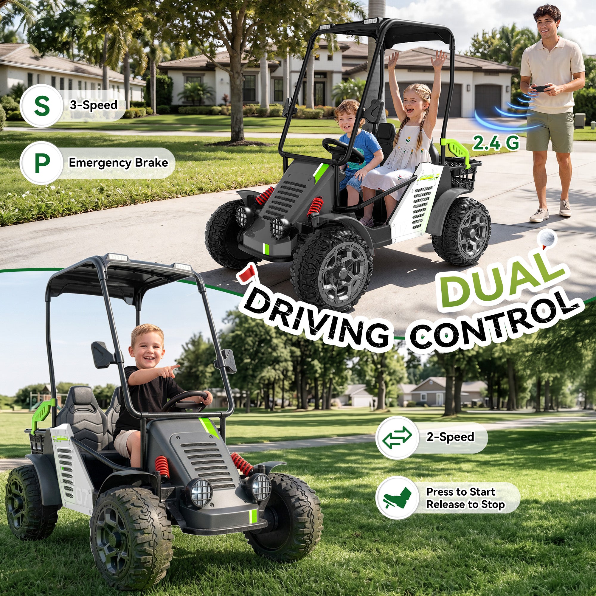 ANPABO G7 Birdie 24V 2-Seater Kids Golf Cart