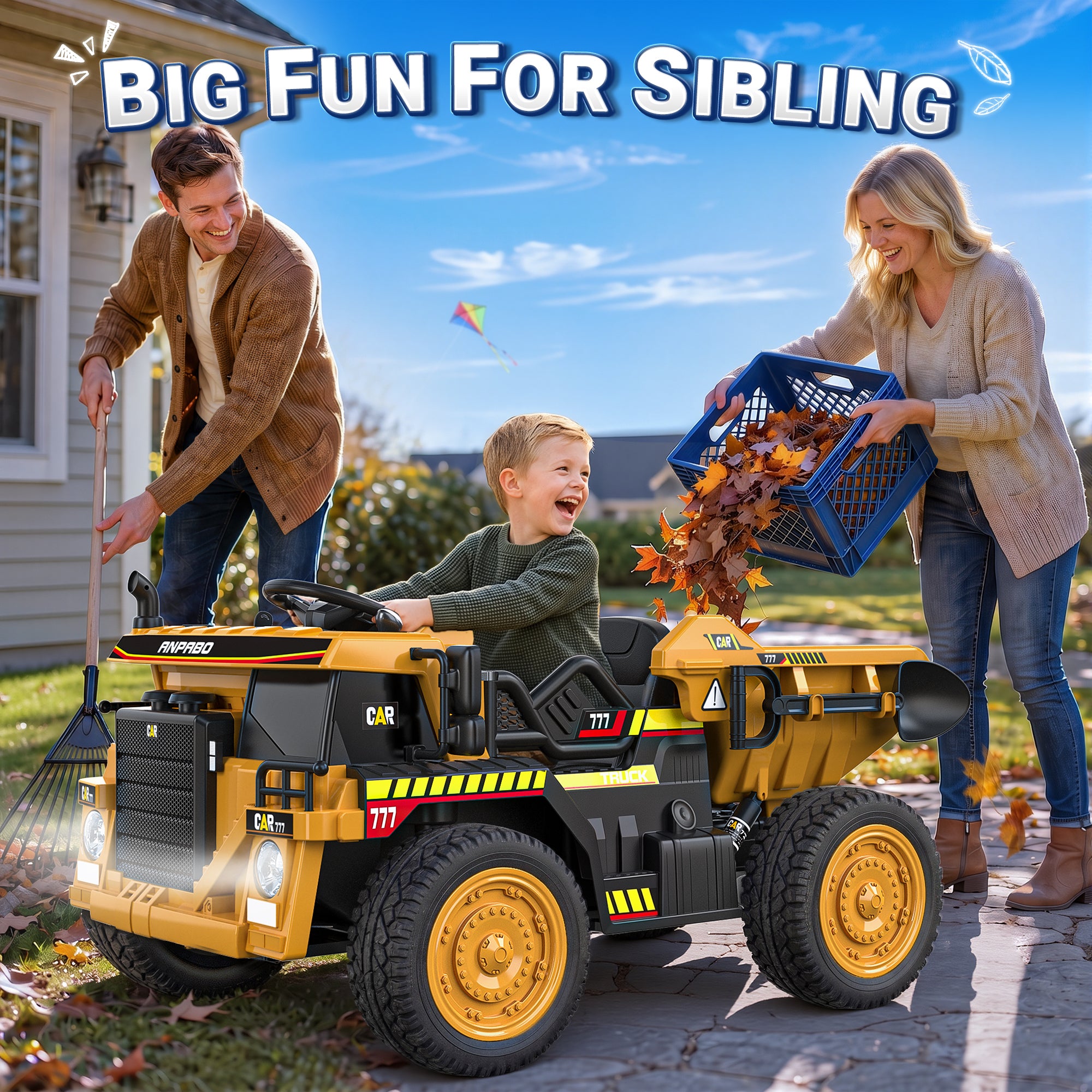 24V Dump Truck Ride-On with EVA tires